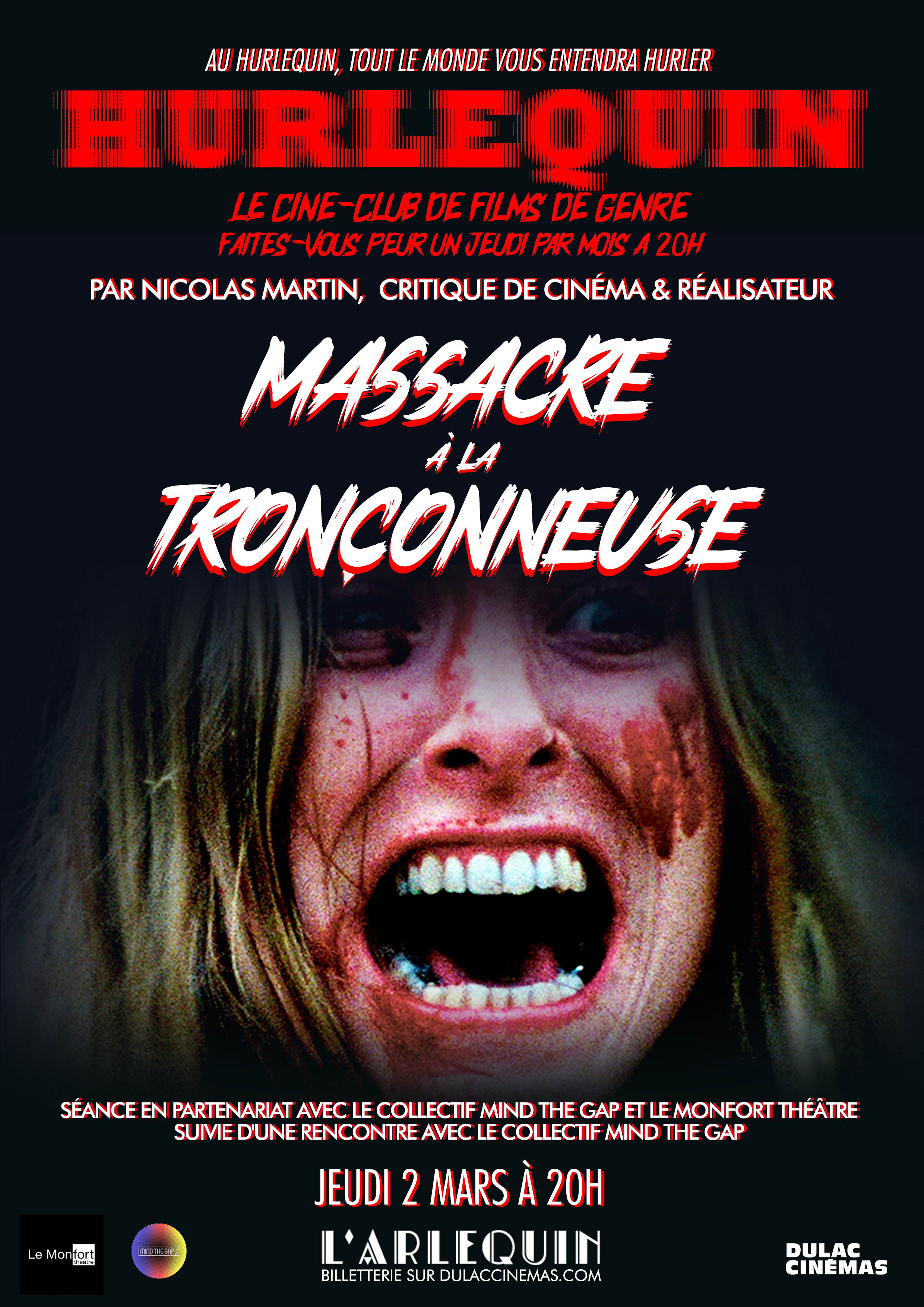 Affiche massacre à la tronçonneuse