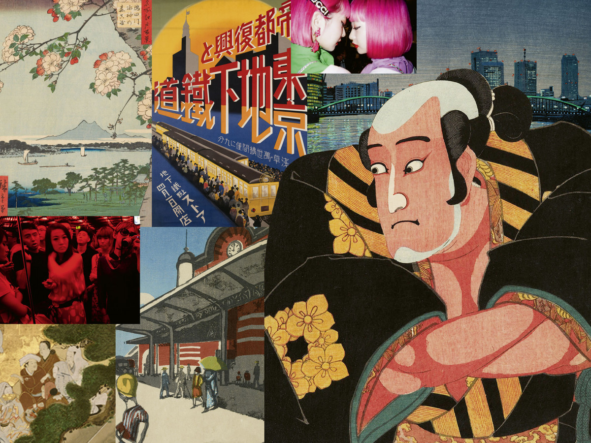 Affiche du film composée de plusieurs oeuvres japonaises