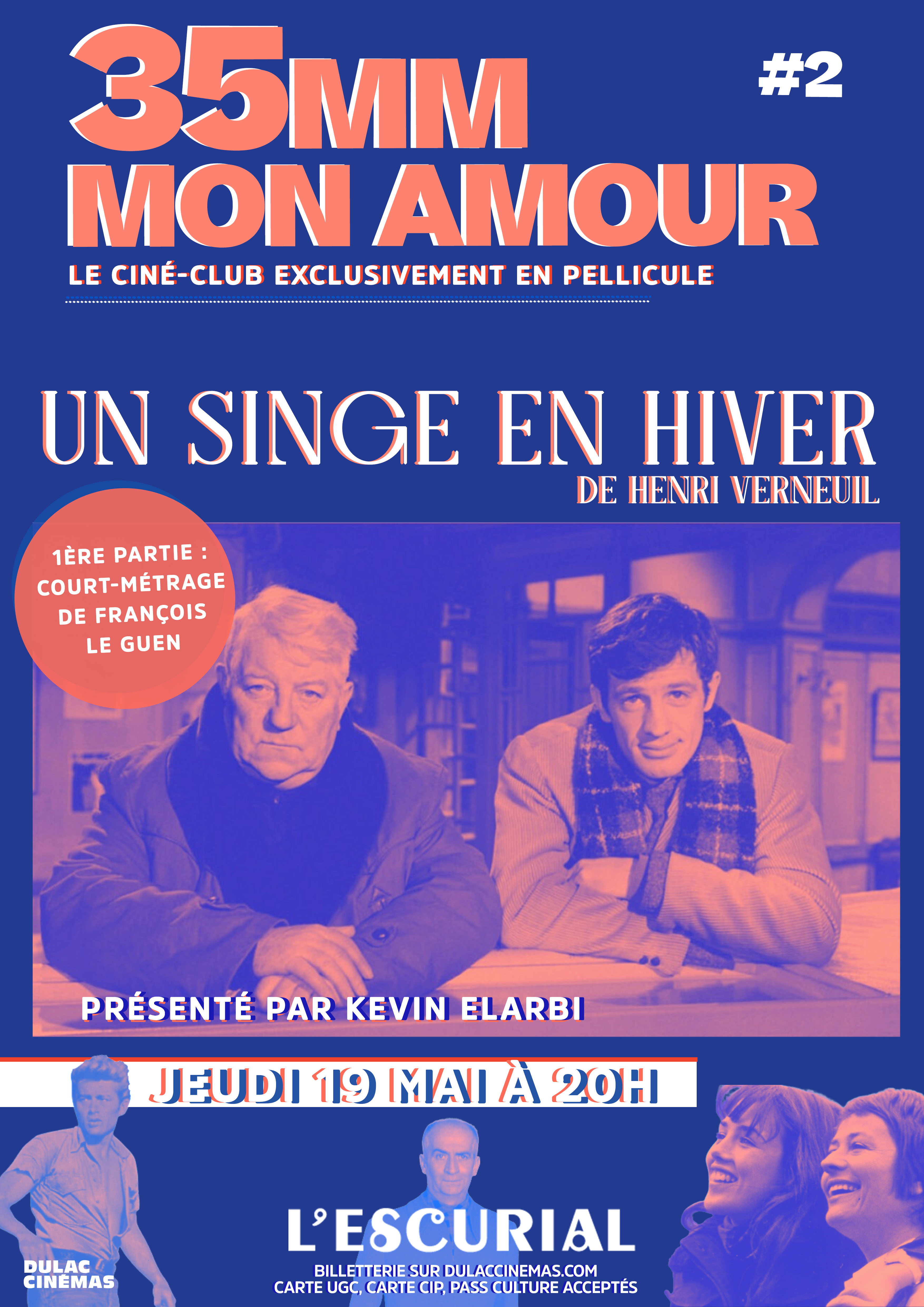 Un Singe en Hiver, Pellicule, 35mm, Henri Verneuil, Jean Gabin, Jean-PAul Belmondo