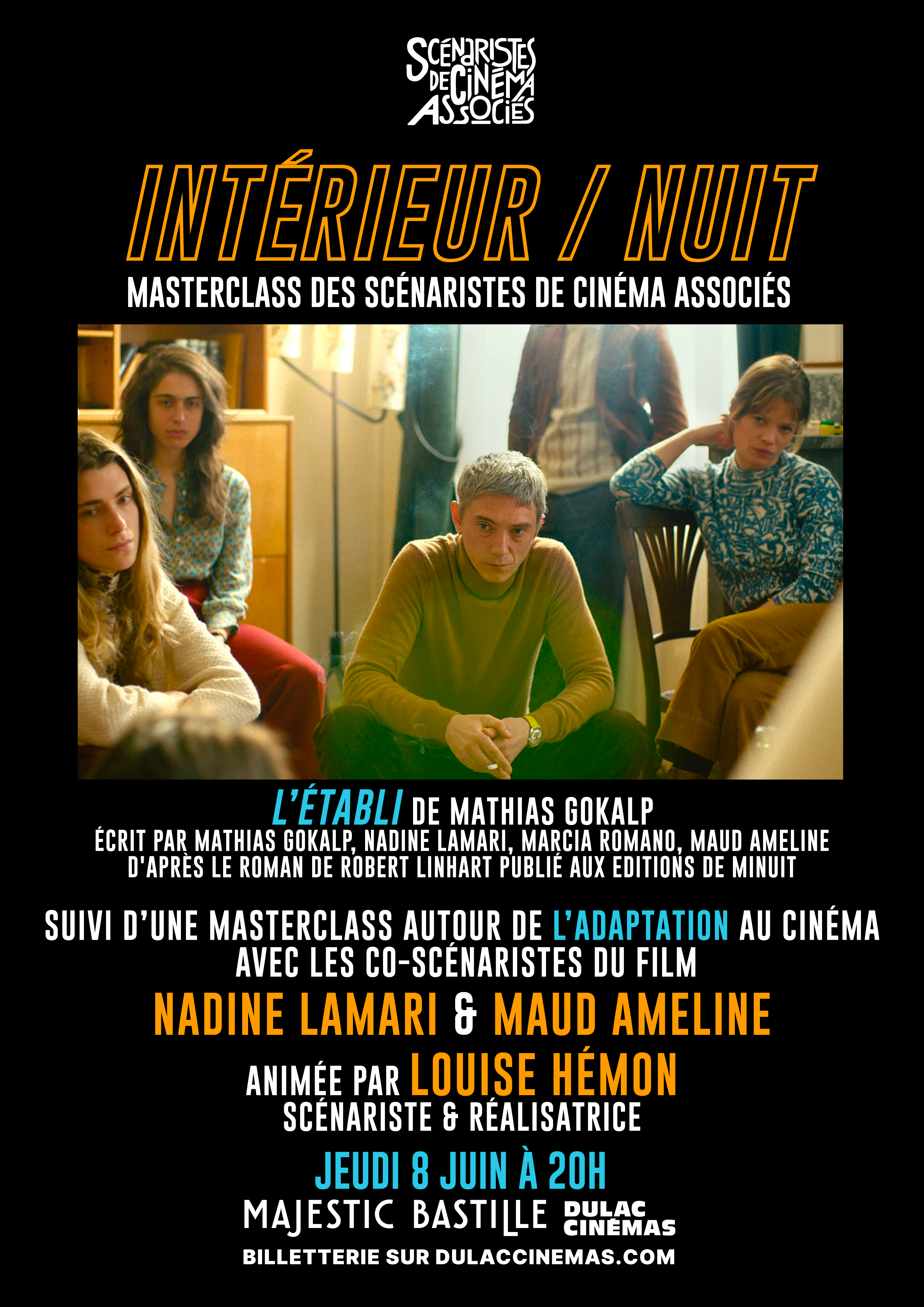 Intérieur/Nuit,  Masterclass des scénaristes de cinéma associés : L'ETABLI de Mathias Gokalp