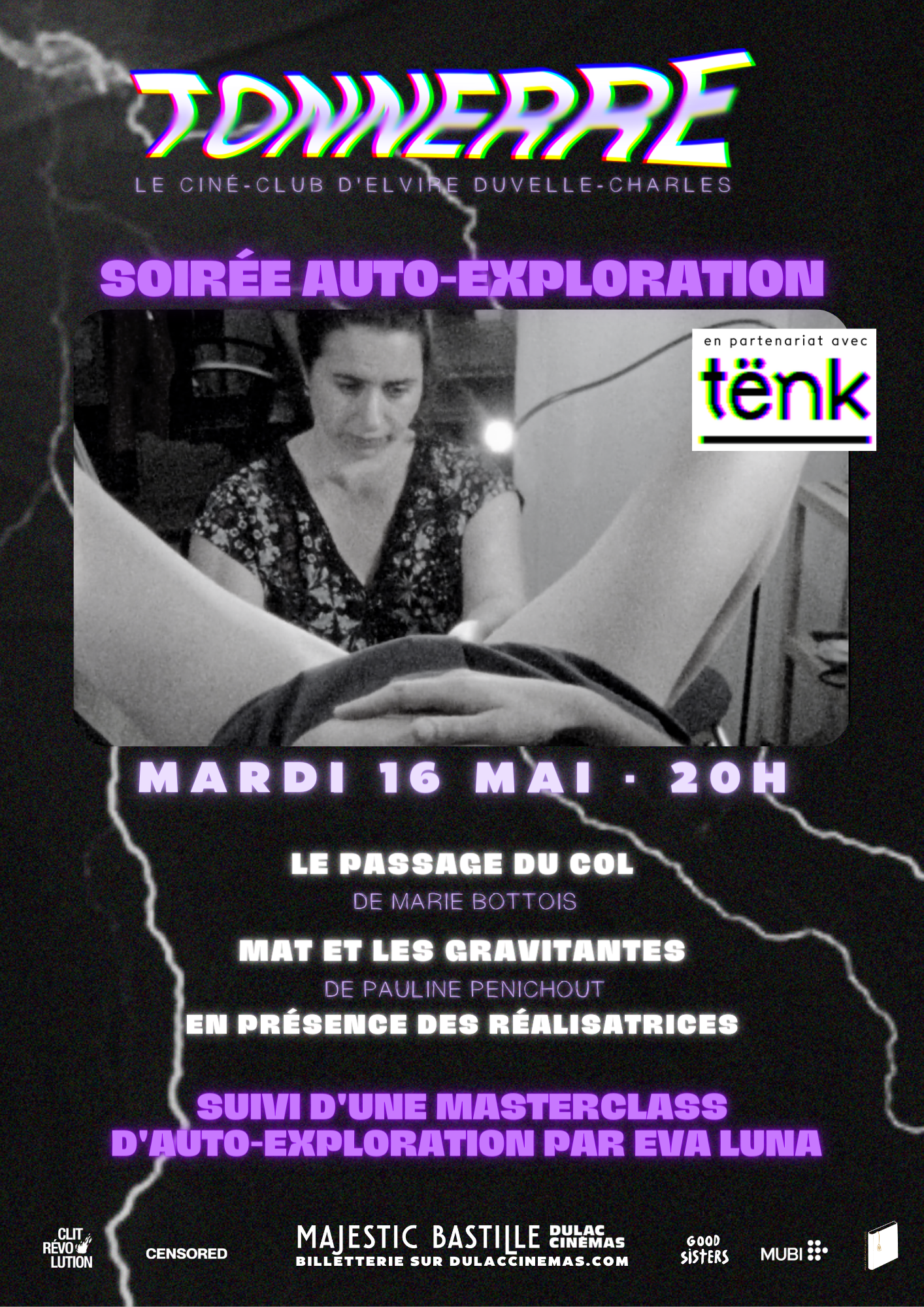 TONNERRE, LE CINÉ-CLUB D’ELVIRE DUVELLE-CHARLES : Séance spéciale auto-exploration en partenariat avec Tënk