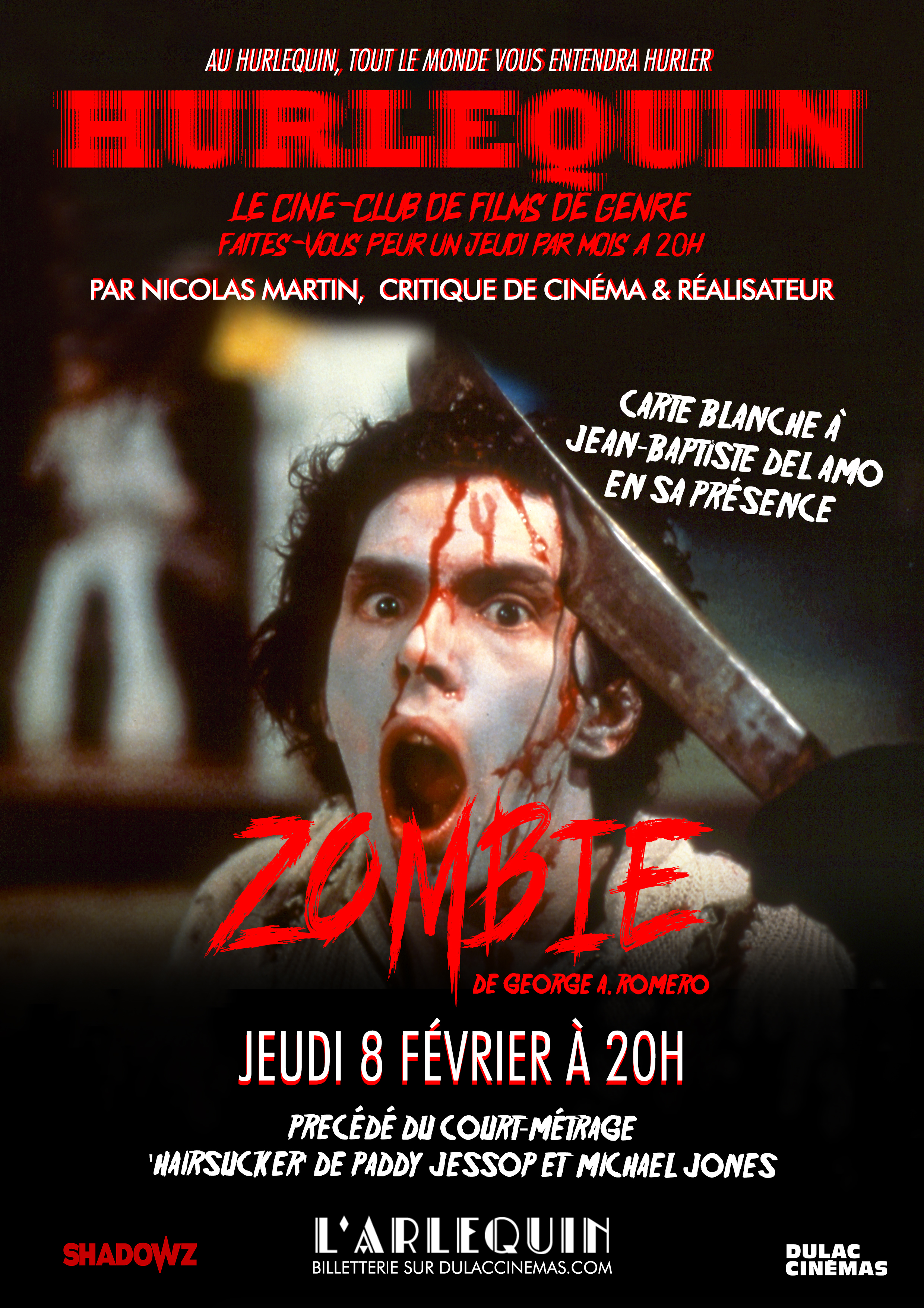 HURLEQUIN #18 : ZOMBIE de George A. Romero, PRÉSENTÉ PAR Jean-Baptiste Del Amo et NICOLAS MARTIN