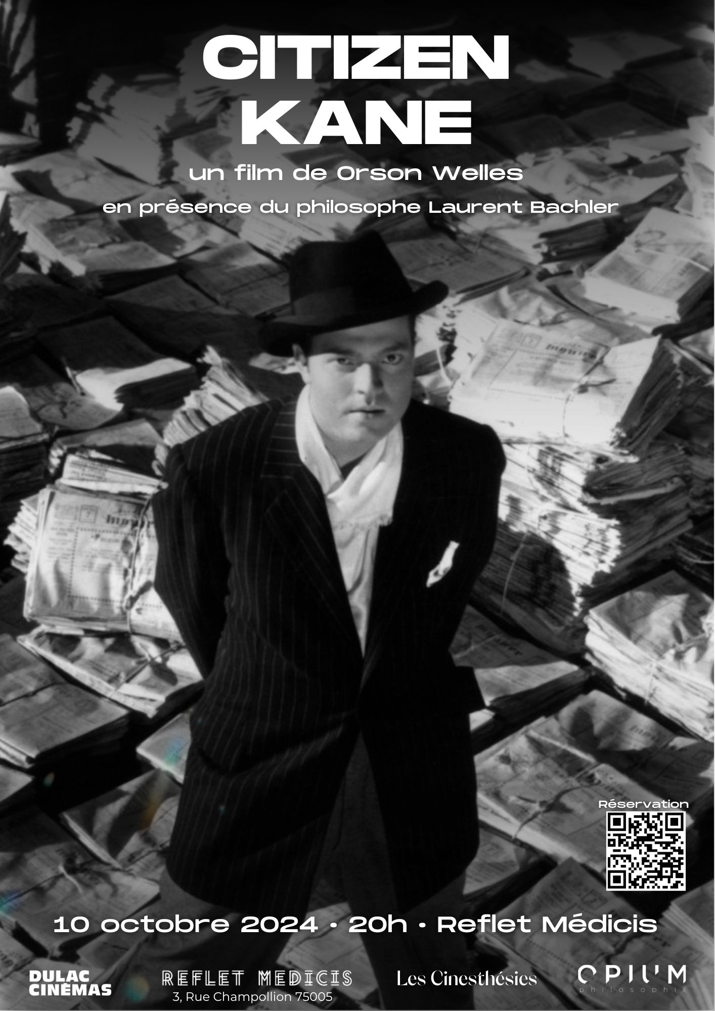 Les Cinesthésies d'Opium Philosophie : CITIZEN KANE de Orson Welles, présenté par Laurent Bachler, professeur de philosophie 