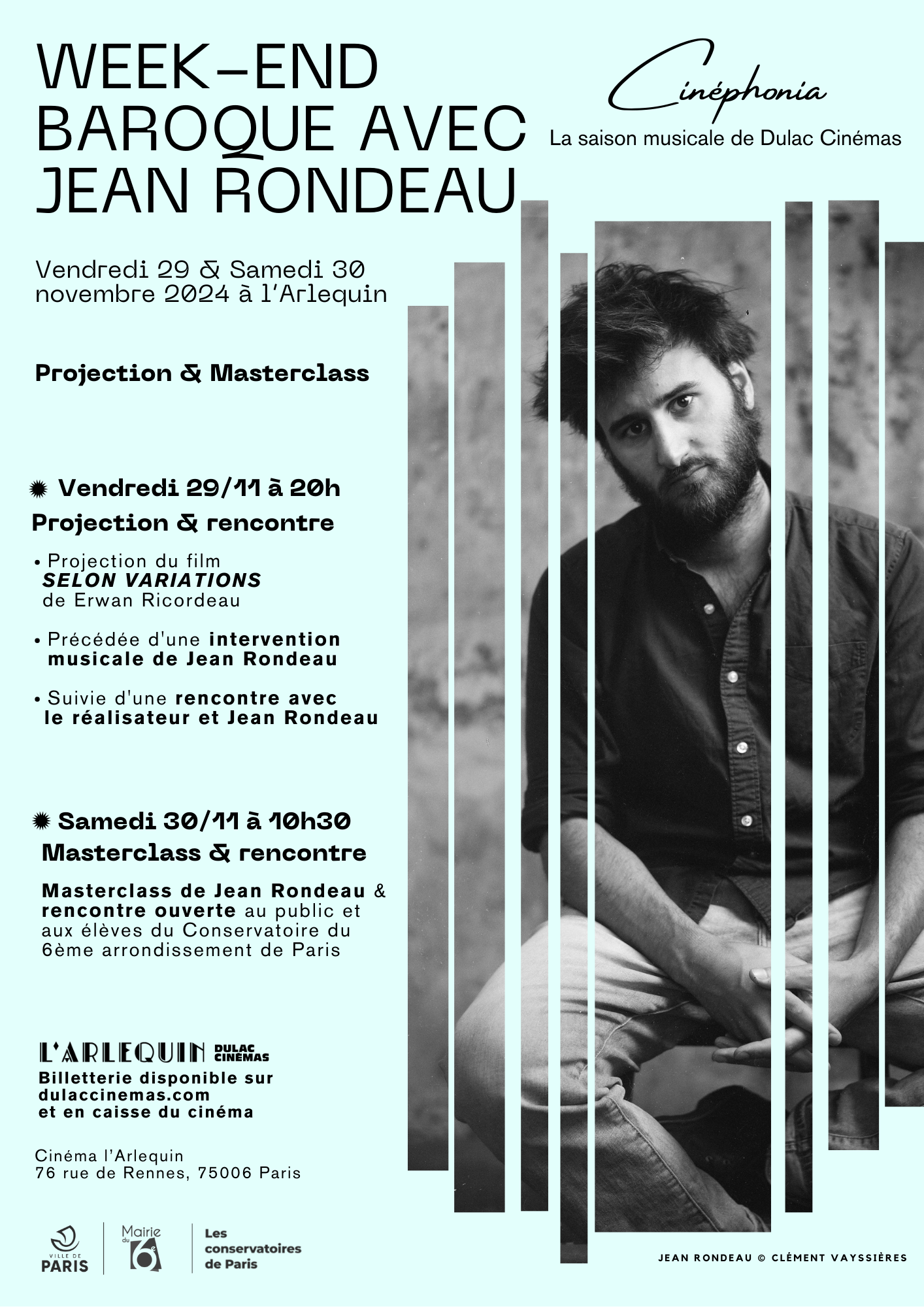 Week-end Baroque : Jean Rondeau à l'Arlequin | Projection, masterlass et rencontres