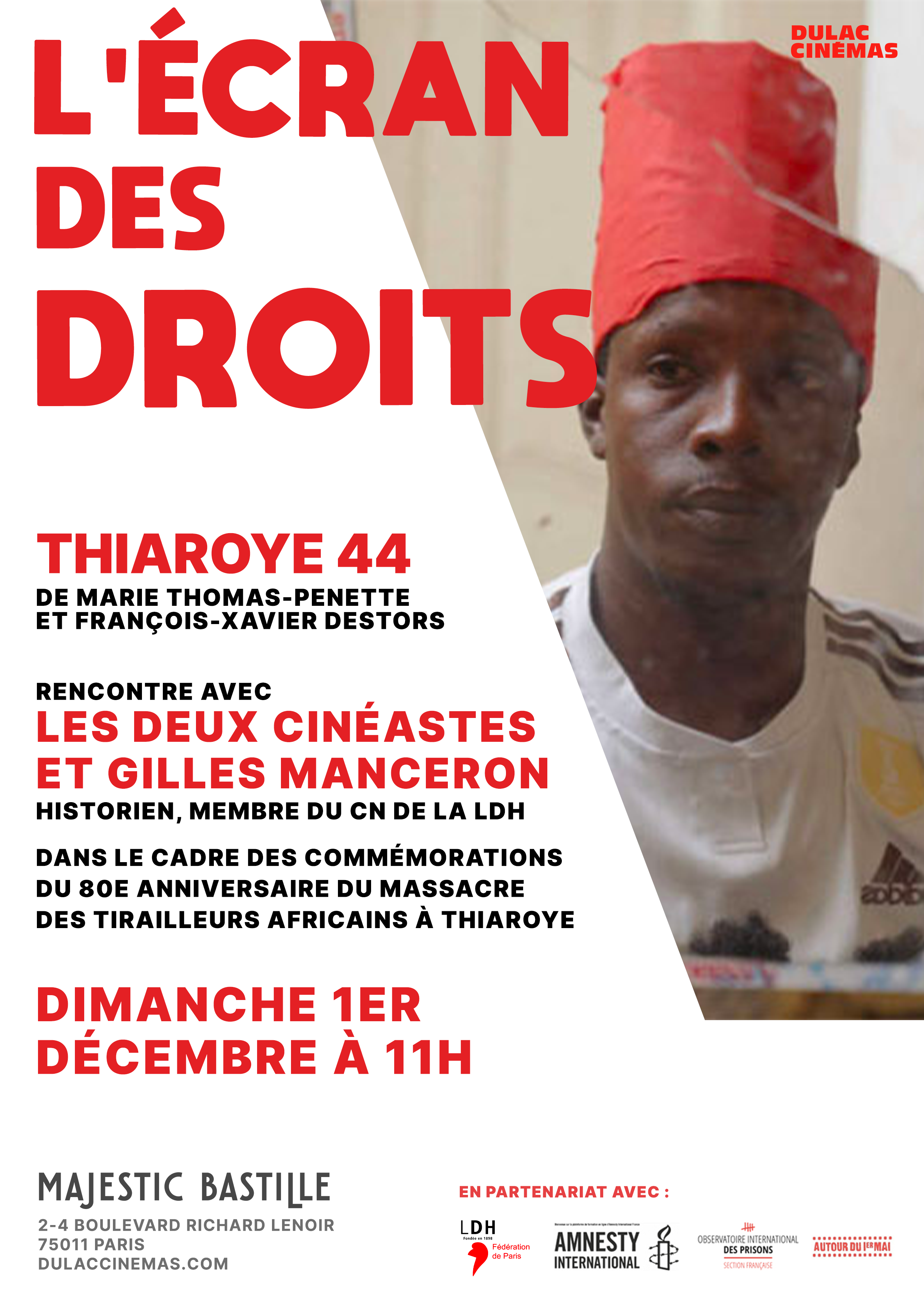 Affiche L'Écran des droits : Thiaroye 44