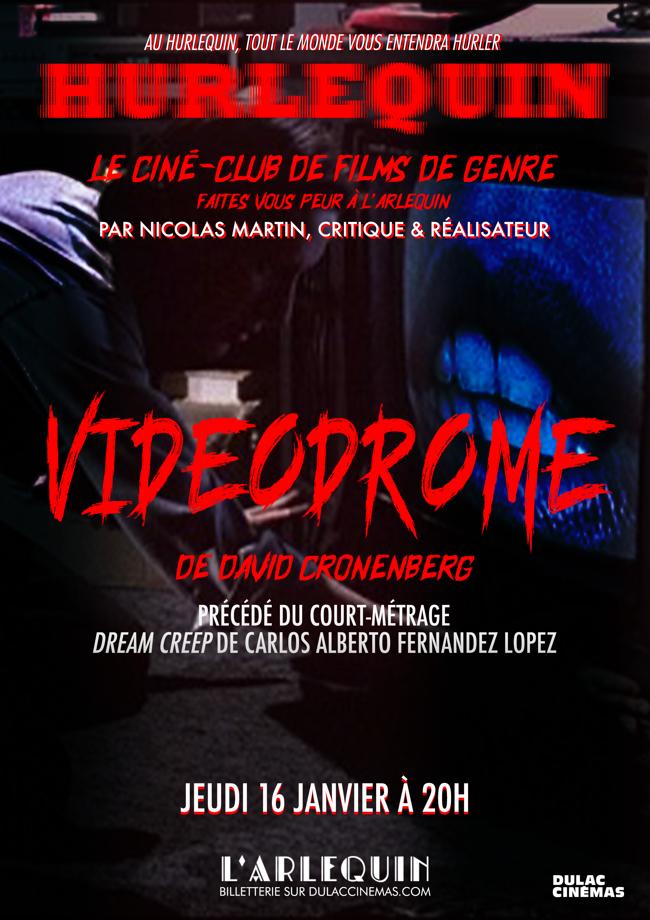 Affiche de Hurlequin - Videodrome de David Cronenberg