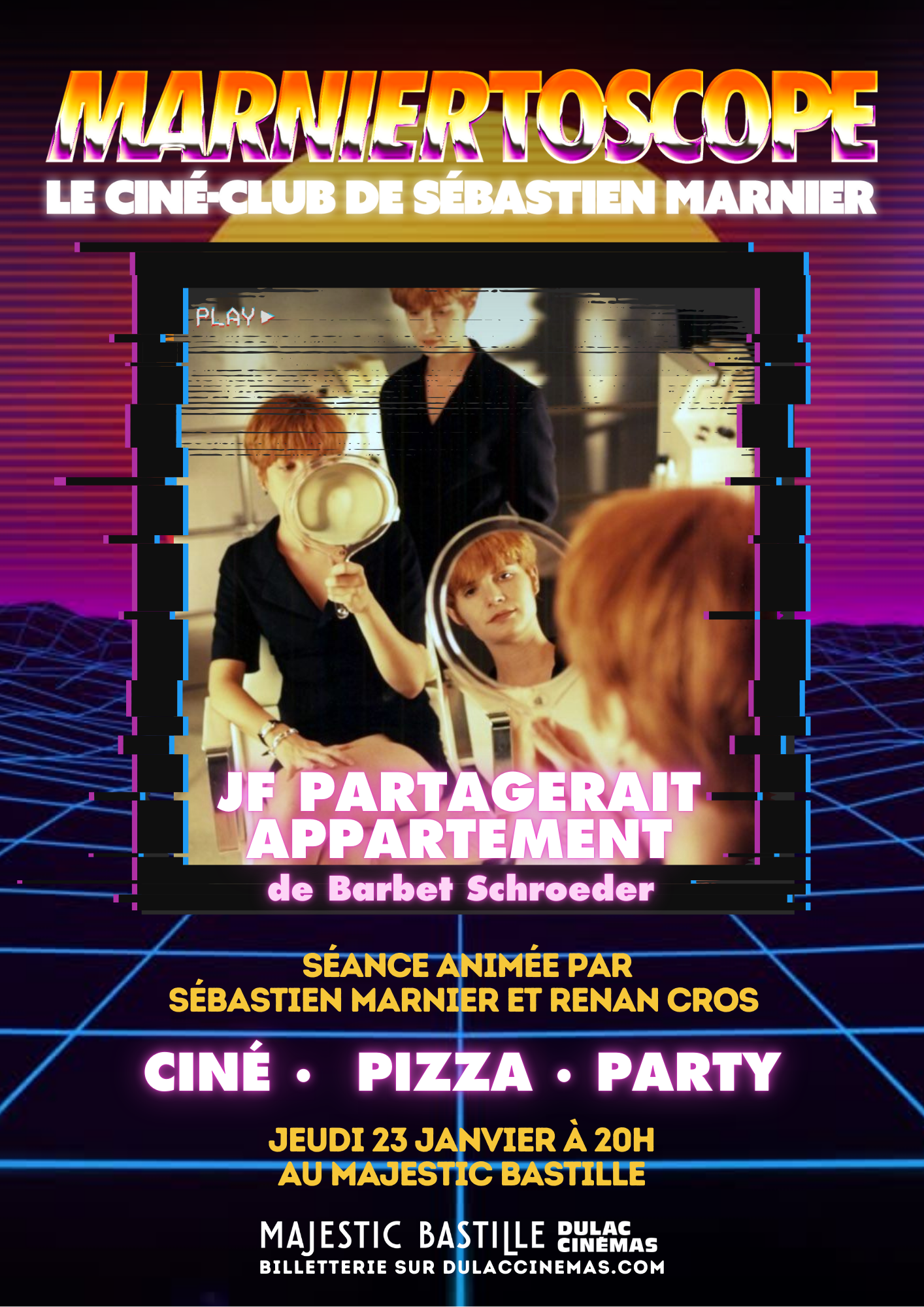 MARNIERTOSCOPE #6 Le Ciné-Club de Sébastien Marnier : JF PARTAGERAIT APPARTEMENT de Barbet Schroeder 