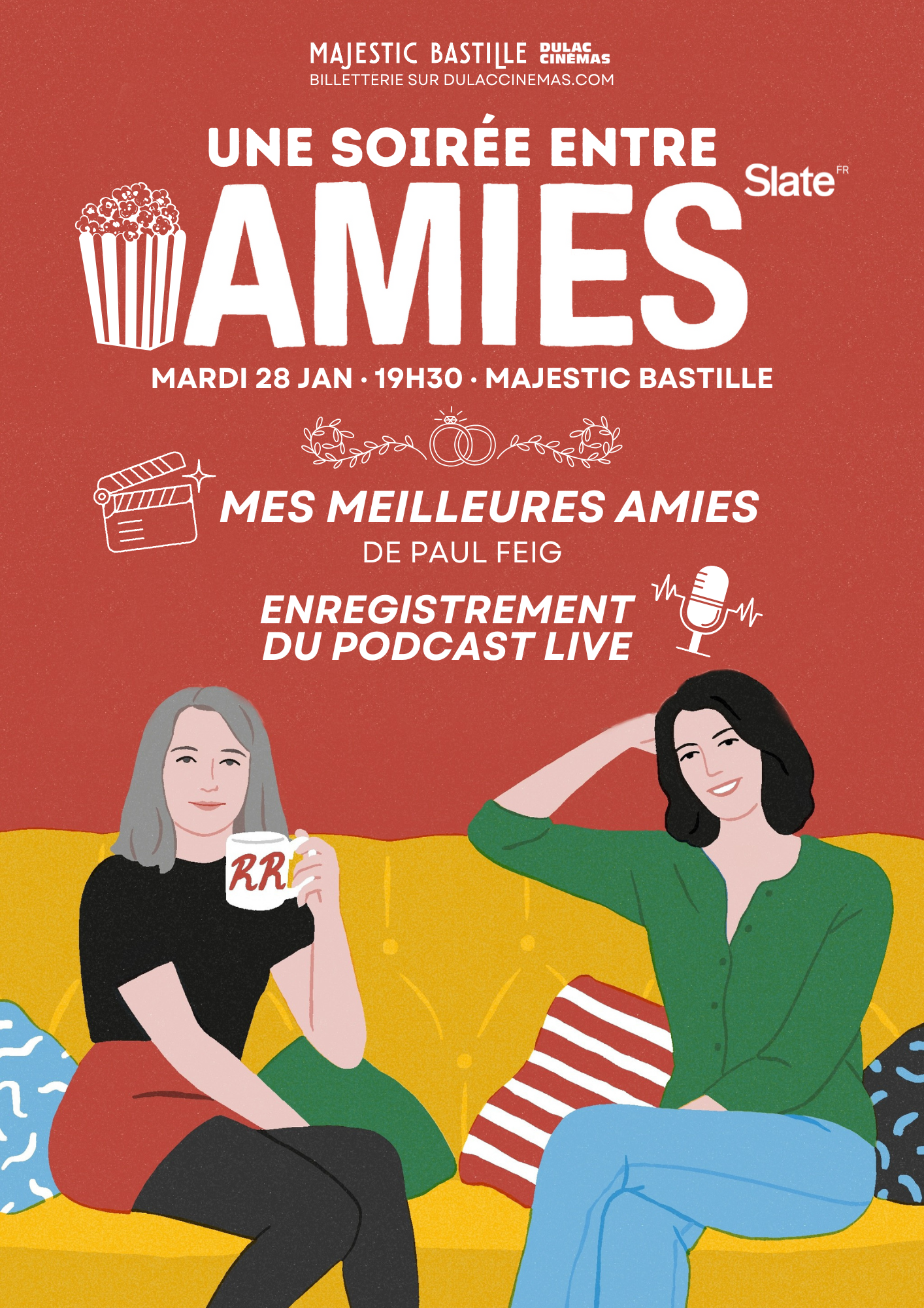 Une soirée entre AMIES avec Anaïs Bordages et Marie Telling : Projection de MES MEILLEURES AMIES de Paul Feig & enregistrement live du podcast