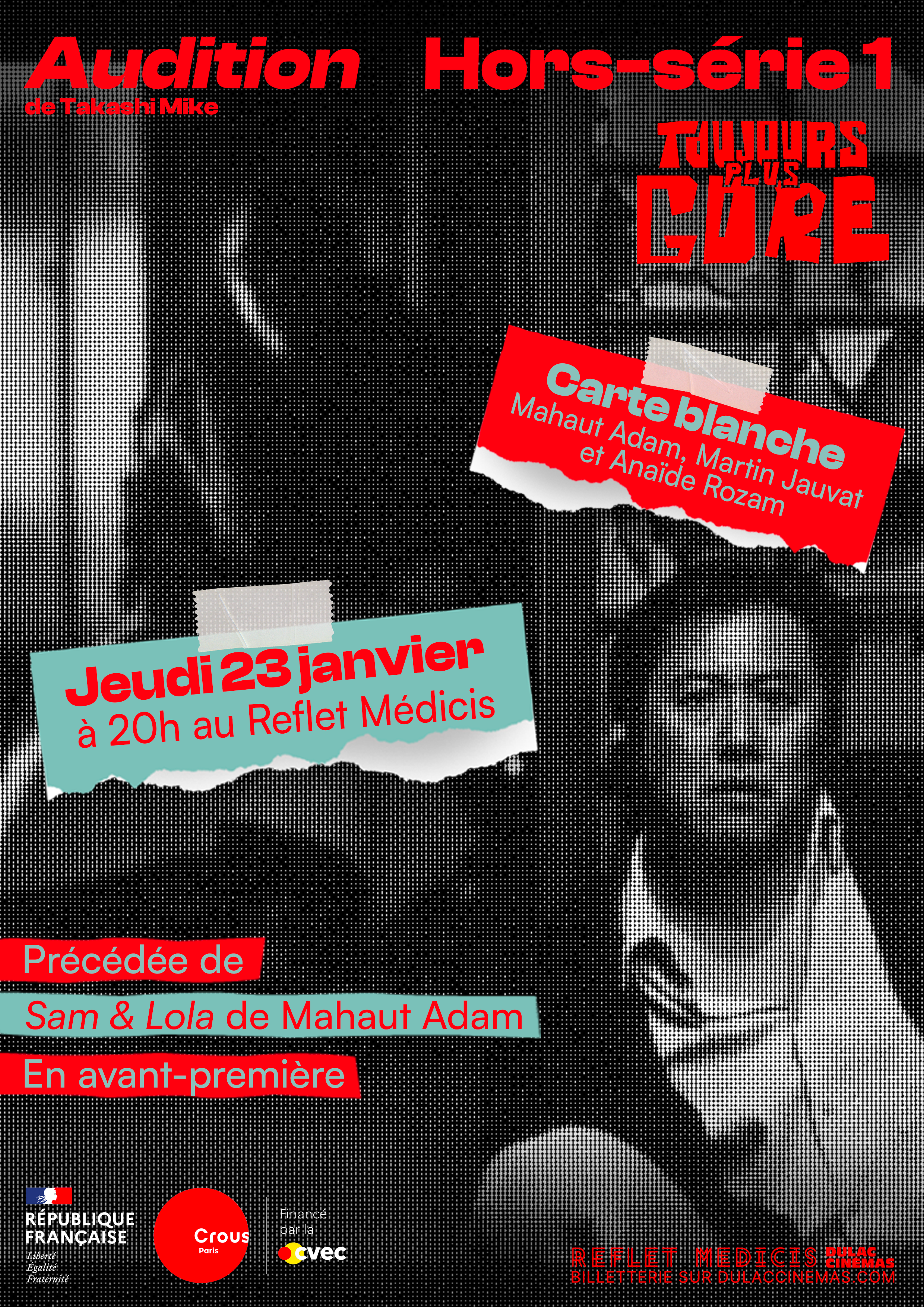 Ciné-club Toujours plus gore, hors-série 1 : AUDITION de Takashi Miike & Carte blanche à Mahaut Adam, Martin Jauvat, Anaïde Rozam