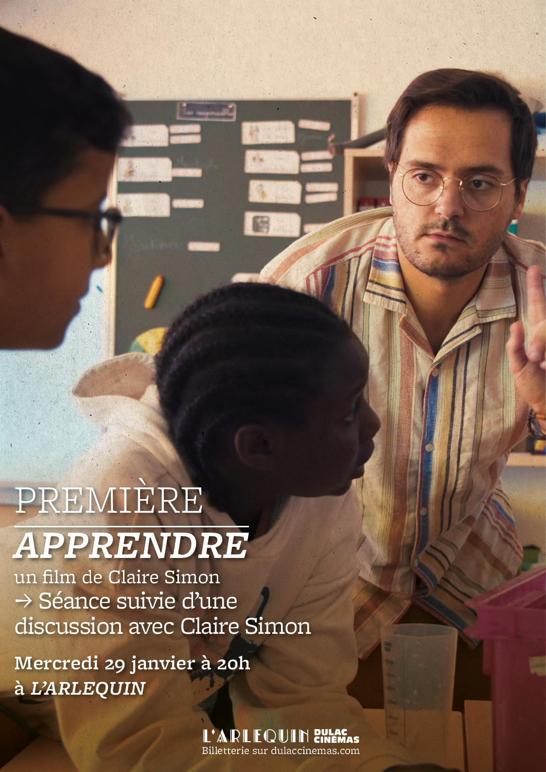 Affiche de la première d'Apprendre de Claire Simon