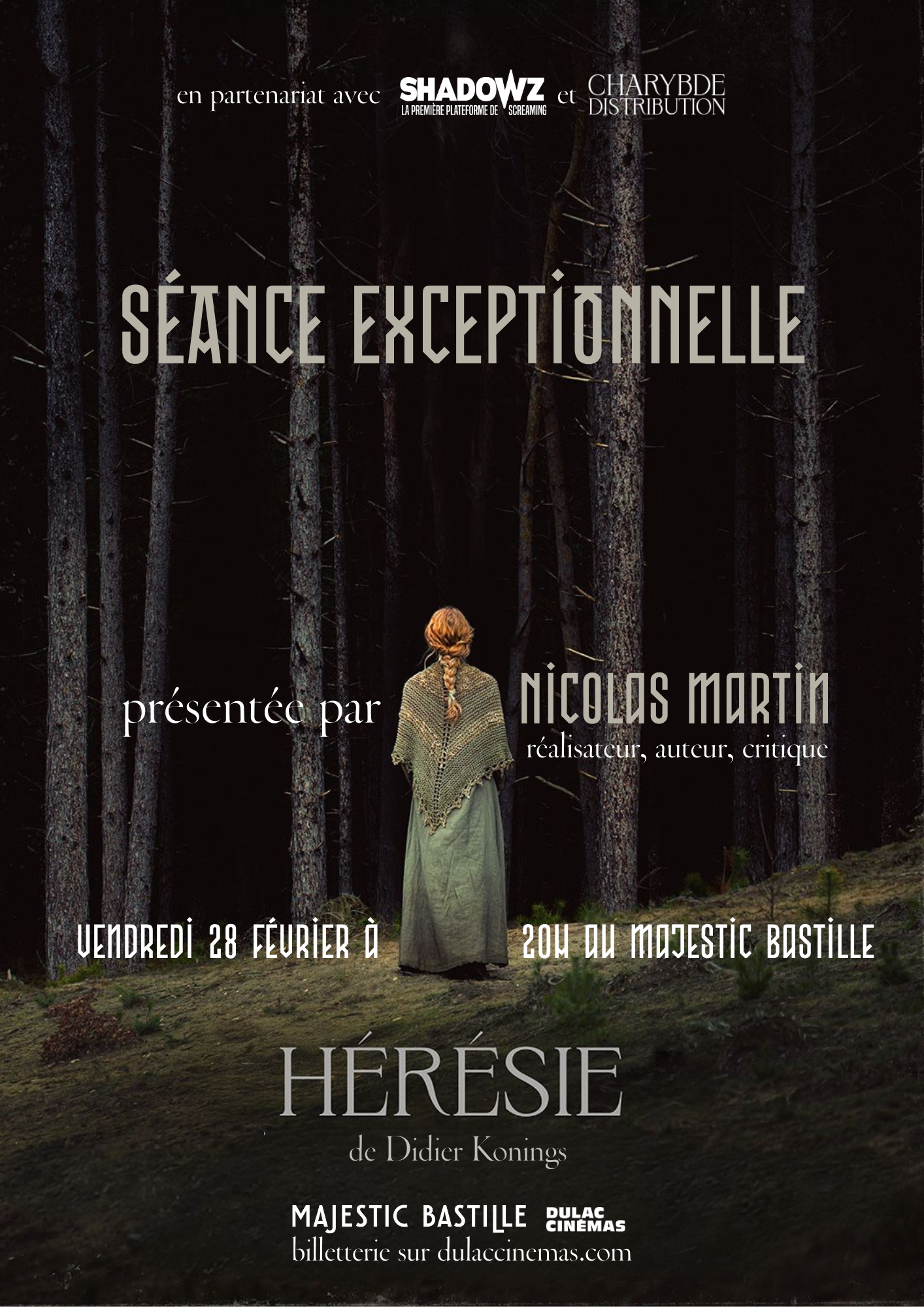 Séance exceptionnelle : HÉRÉSIE de Didier Konings présentée par Nicolas Martin