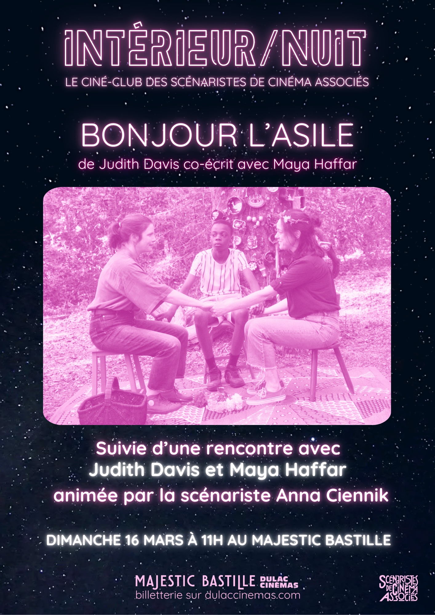 INTÉRIEUR / NUIT: BONJOUR L'ASILE suivi d'une rencontre avec Judith Davis et Maya Haffar animée par Anna Ciennik