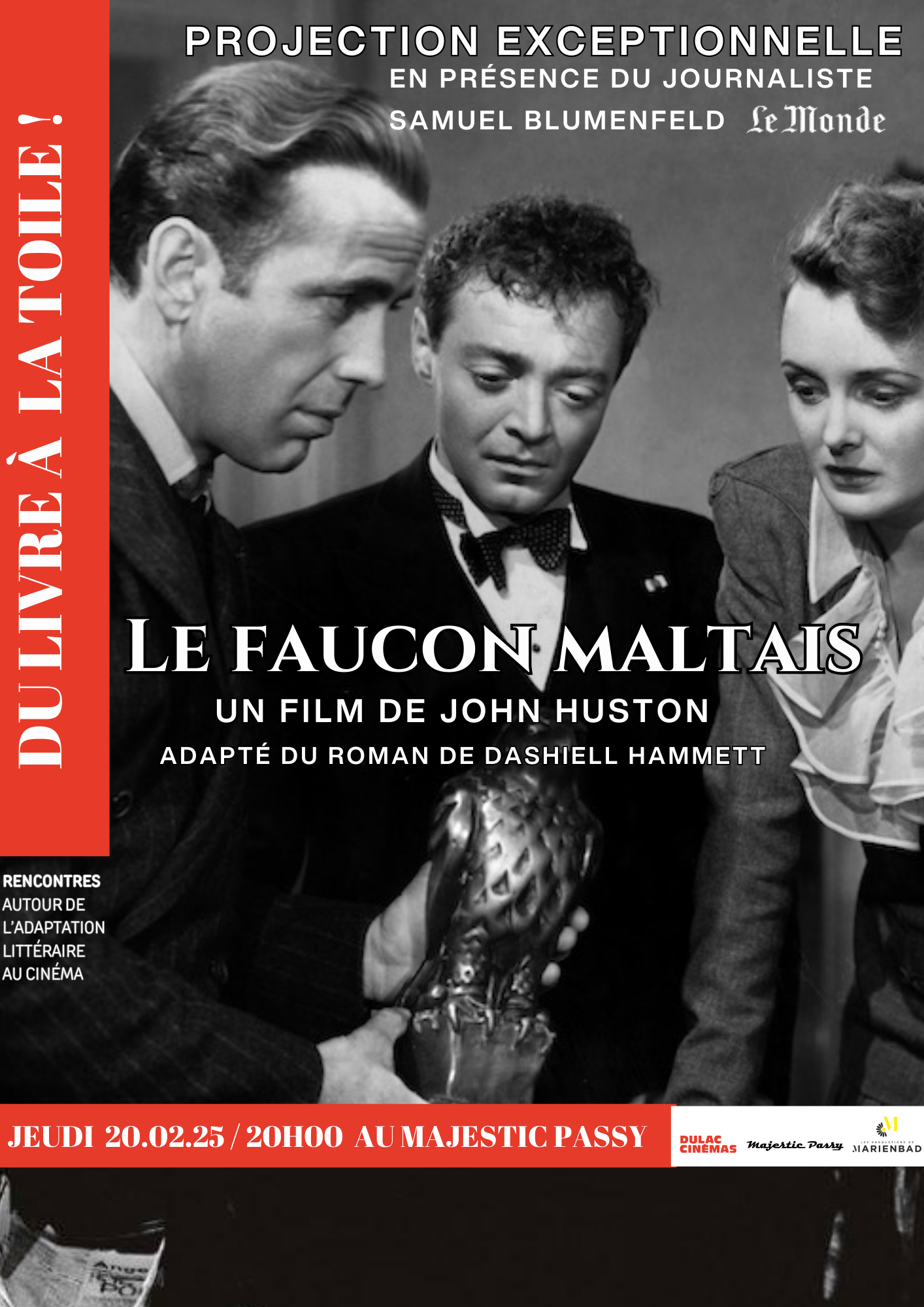 DU LIVRE À LA TOILE #3 LE FAUCON MALTAIS adapté du roman de Dashiell Hammett