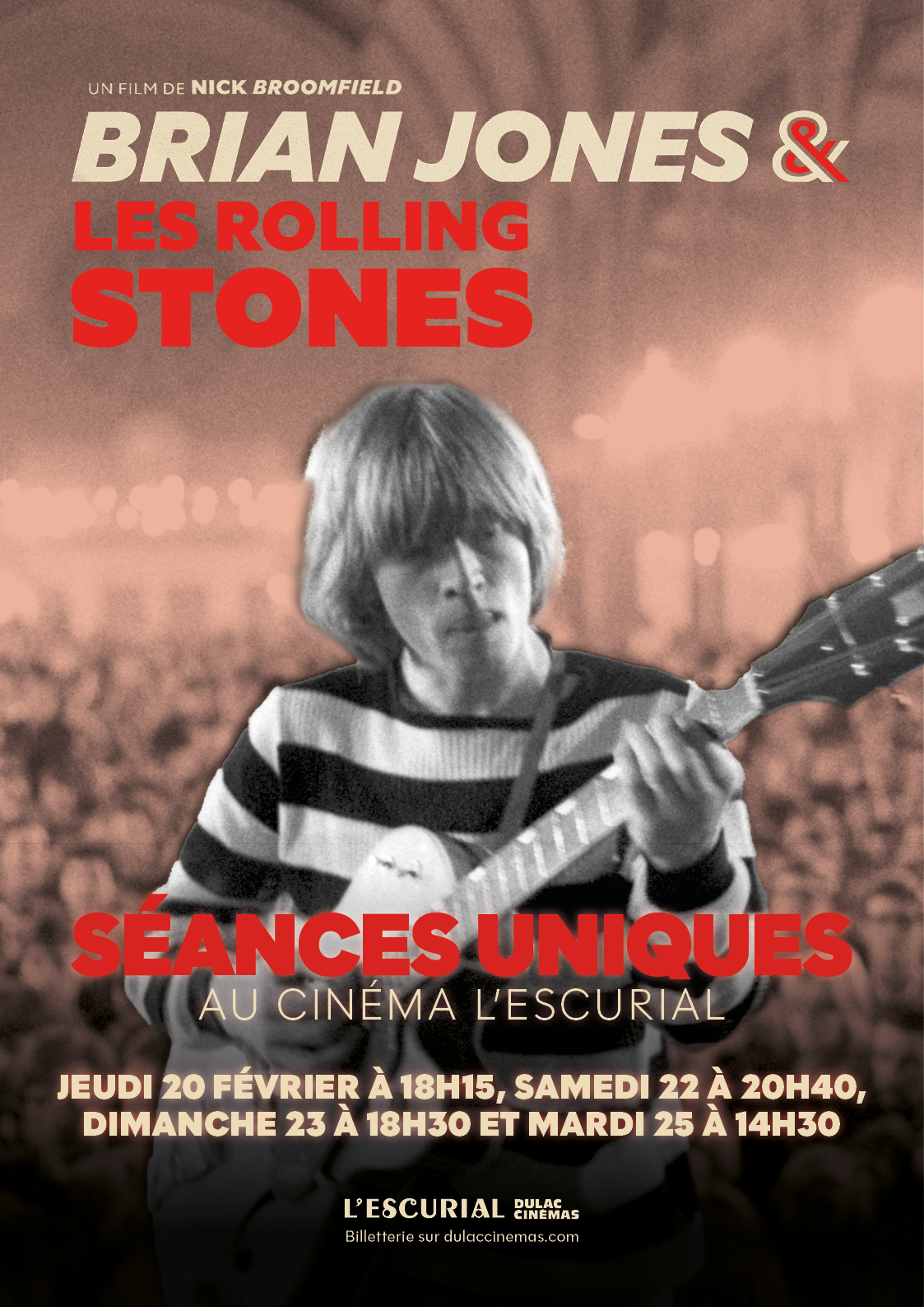 Affiche des séances uniques de Brian Jones & les Rolling Stones