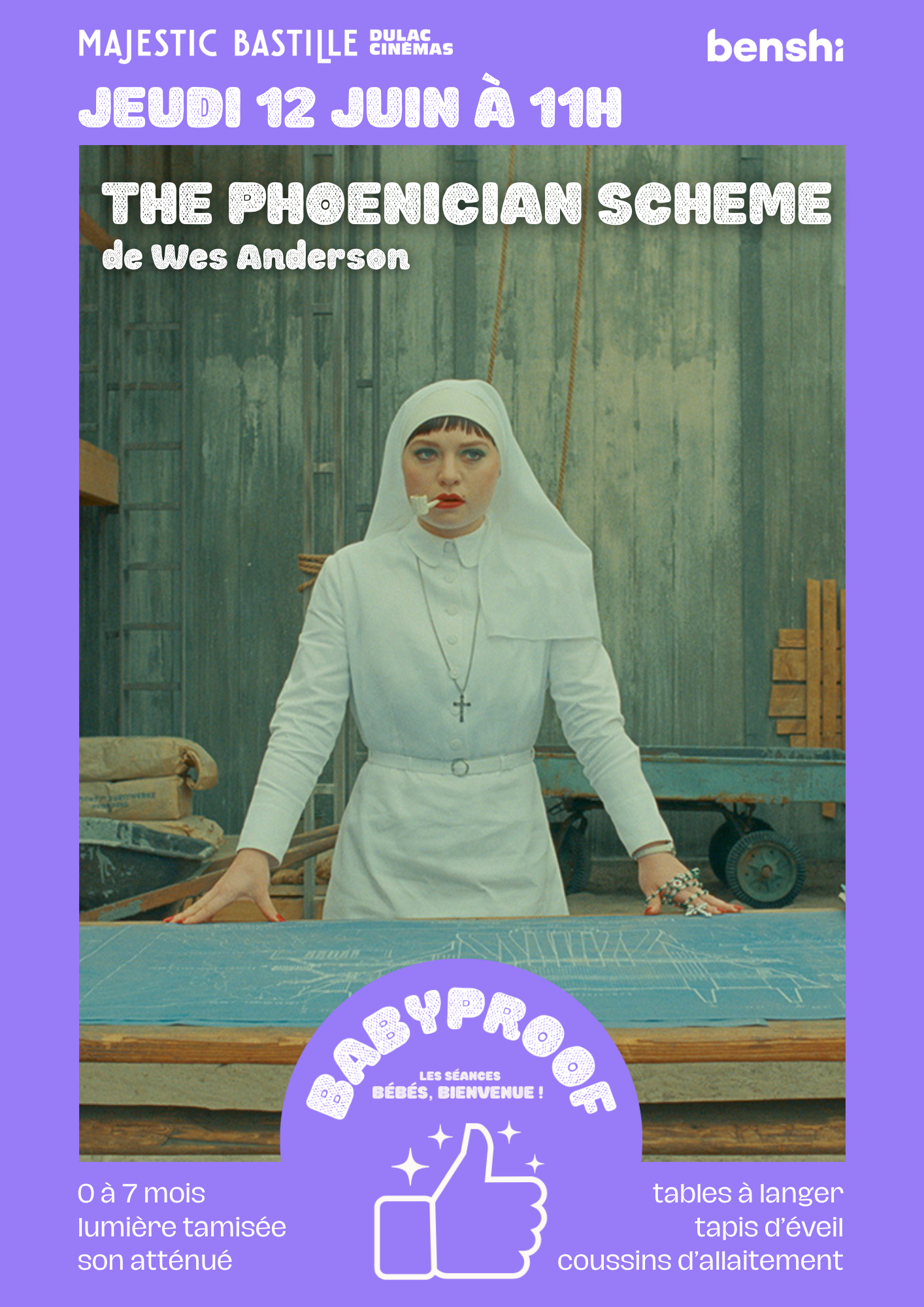 Séance Bébés, bienvenue ! The Phoenician Scheme de Wes Anderson