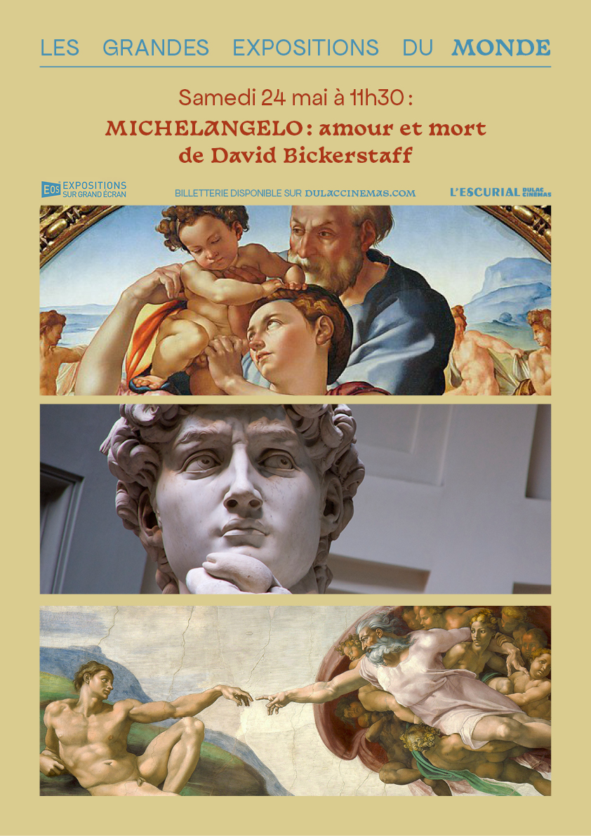 Affiche LES GRANDES EXPOSITIONS DU MONDE, Michelangelo : Amour et mort
