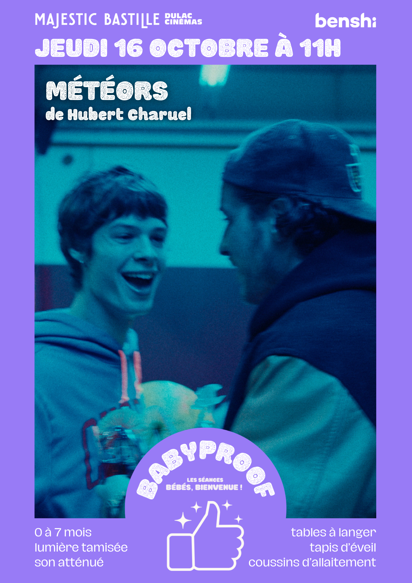 Affiche du film Météors pour séance spéciale Bébé Bienvenue