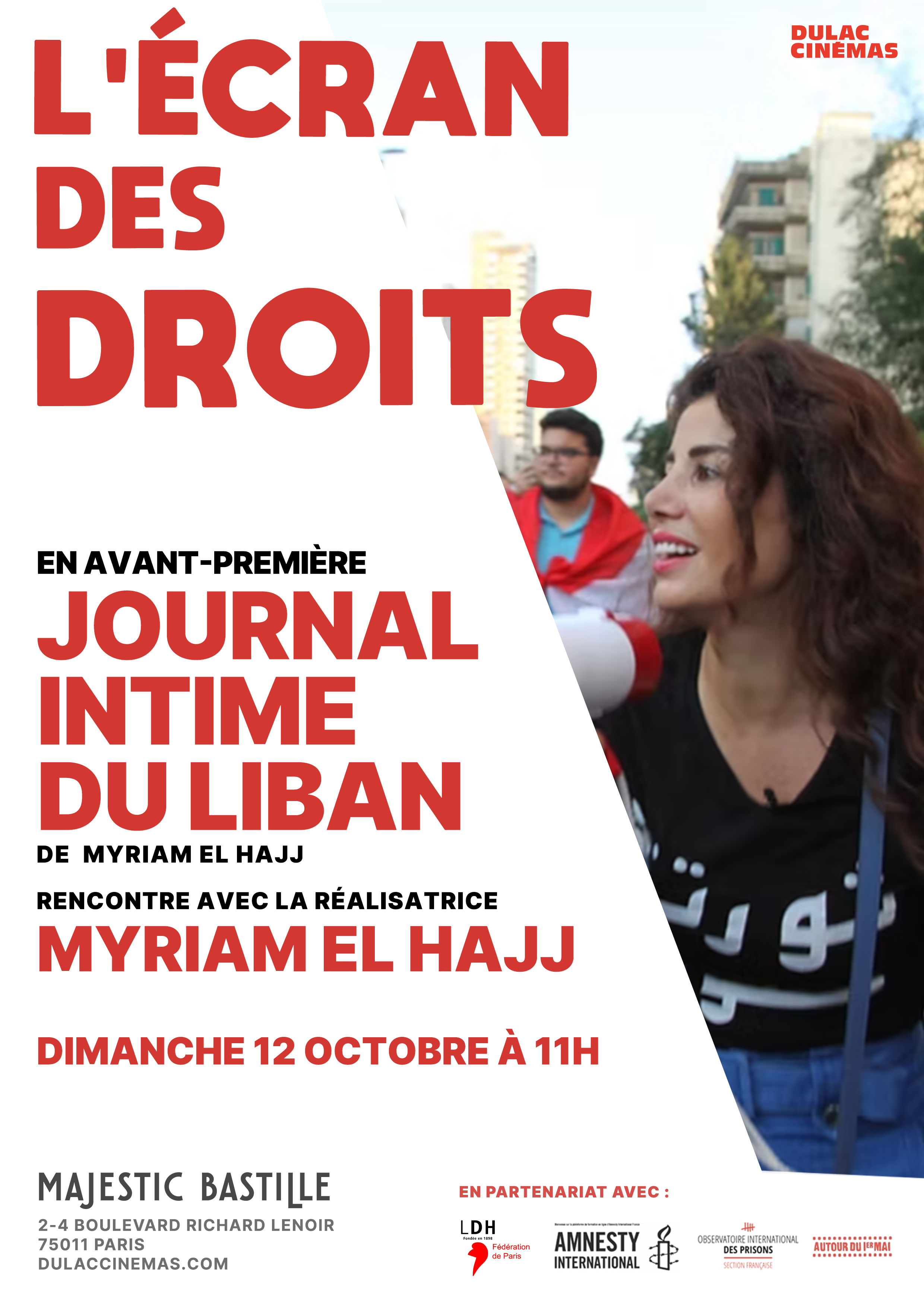 Affiche de l'Écran des droits pour Journal intime du Liban