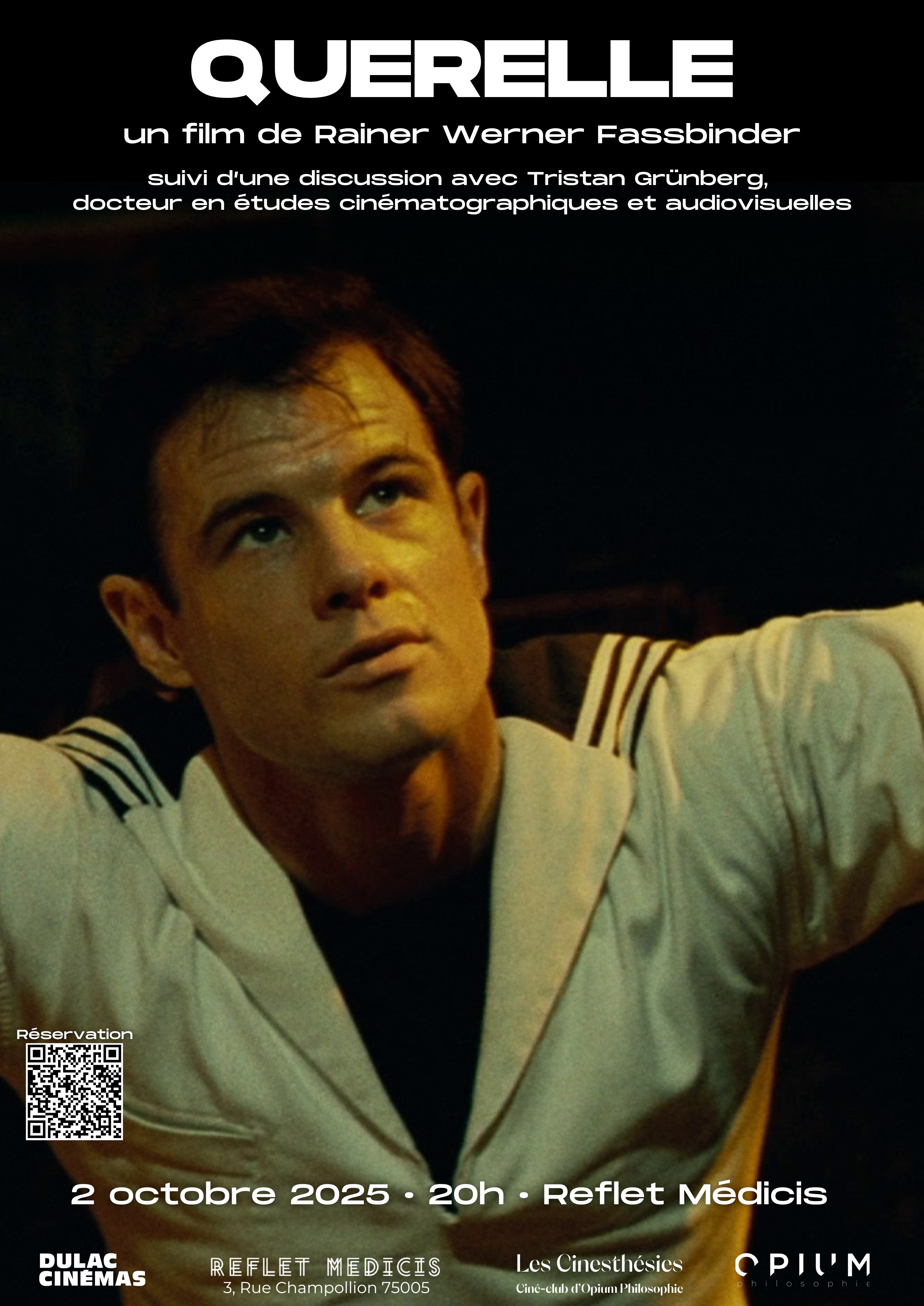 Les Cinesthésies : QUERELLE de Rainer Werner Fassbinder suivi d'une discussion avec Tristan Grünberg