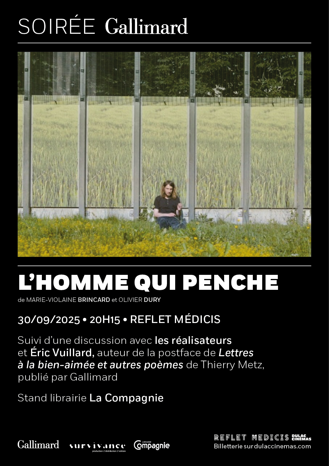 Soirée Gallimard : L'homme qui penche de Marie-Violaine Brincard et Olivier Dury