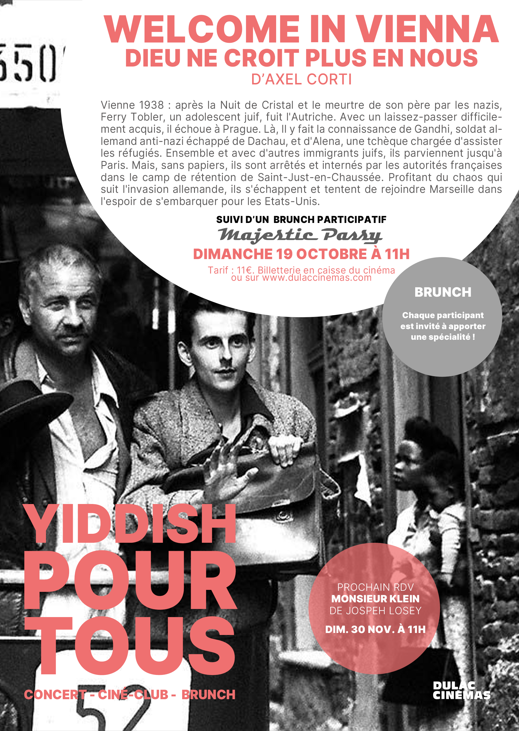 Affiche Yiddish pour tous, Welcome in Vienna d'Axel Corti