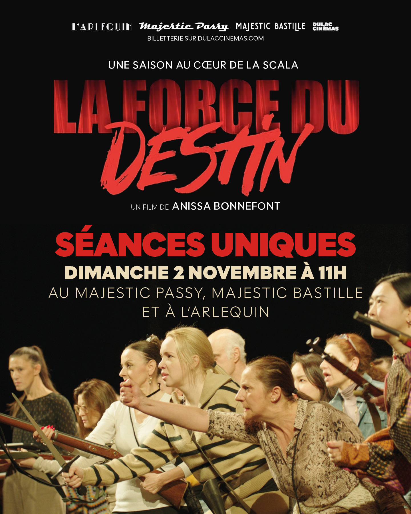Séances uniques : LA FORCE DU DESTIN, UNE SAISON AU CŒUR DE LA SCALA de Anissa Bonnefont