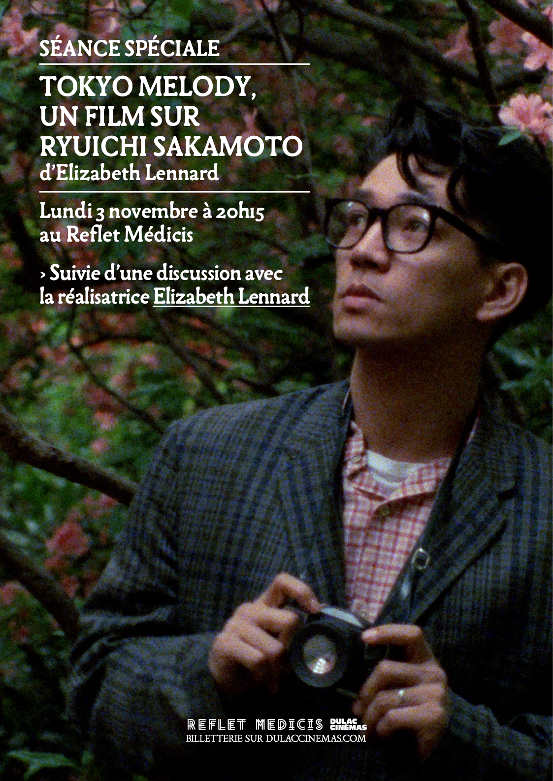Séance spéciale : TOKYO MELODY, UN FILM SUR RYUICHI SAKAMOTO d'Elizabeth Lennard, suivie d'une discussion avec la réalisatrice