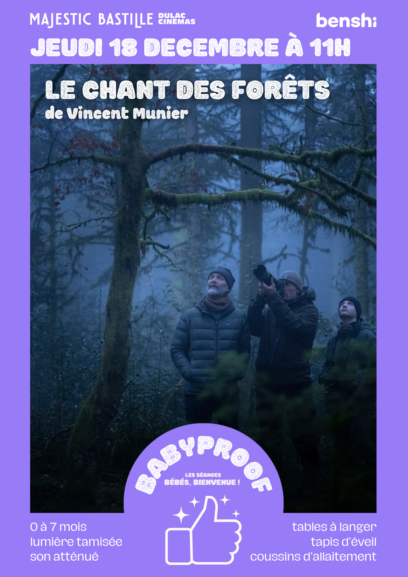 Séance Bébés, bienvenue ! Le Chant des forêts de Vincent Munier