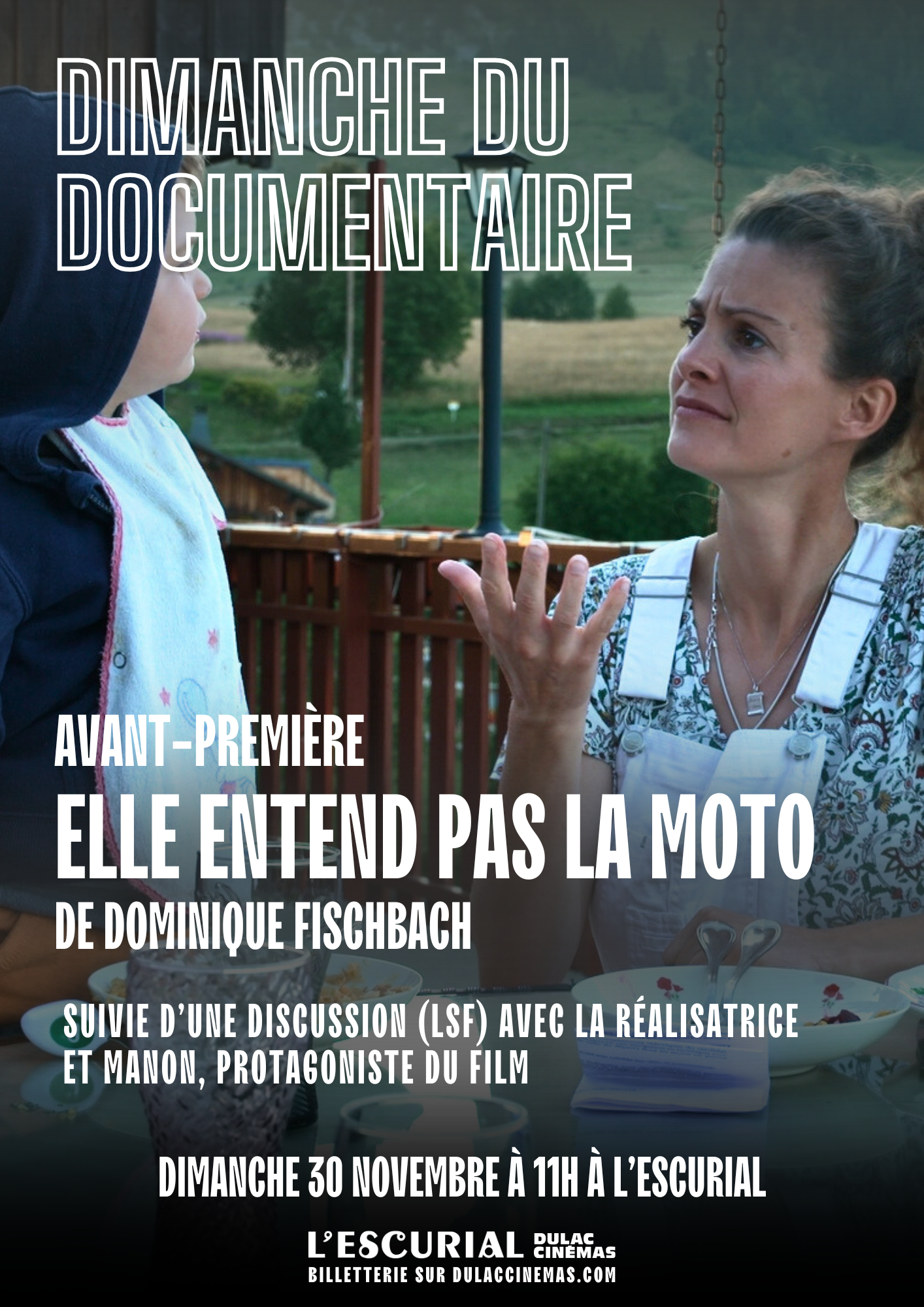 Documentaire, surdité, oralité, elle entend pas la moto