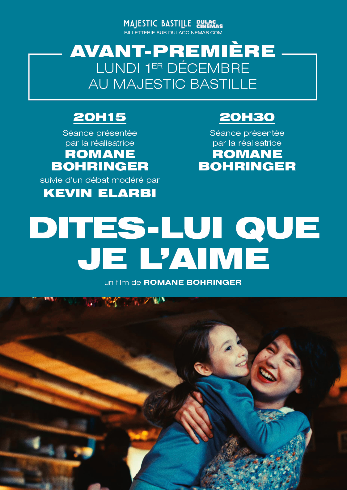 AVANT-PREMIÈRE : DITES-LUI QUE JE L'AIME de Romane Bohringer, présenté par la réalisatrice et suivi d'un débat modéré par Kevin Elarbi