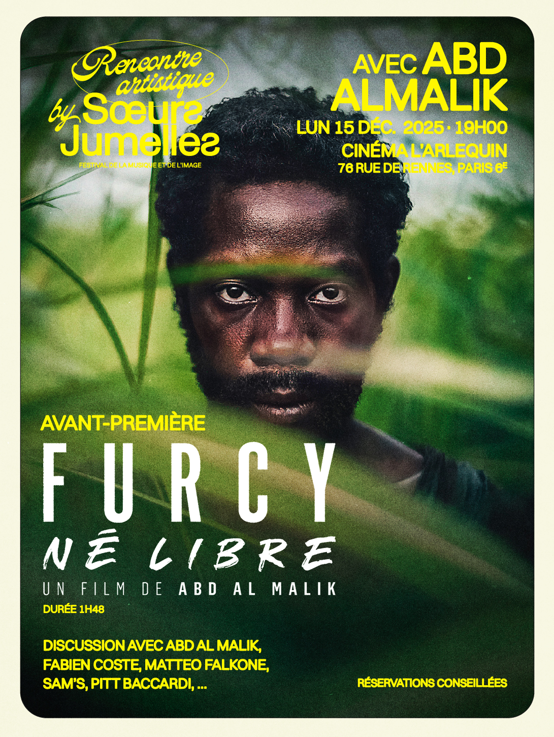 Festival Sœurs Jumelles hors-les-murs : Furcy né libre d'Abd Al Malik en sa présence