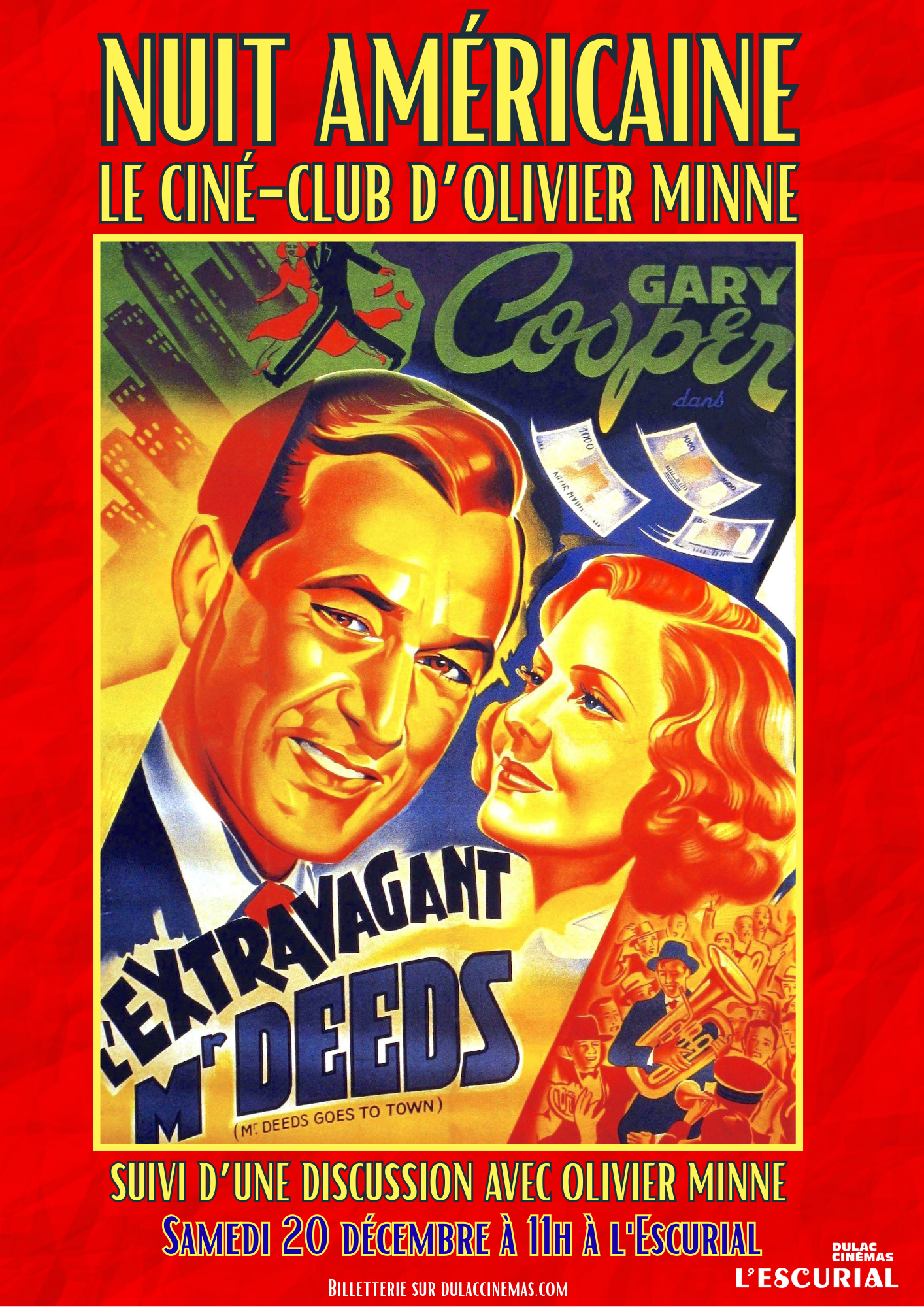 Nuit Americaine, avec Olivier Minne : L'Extravagant Mr Deeds, de Frank Capra