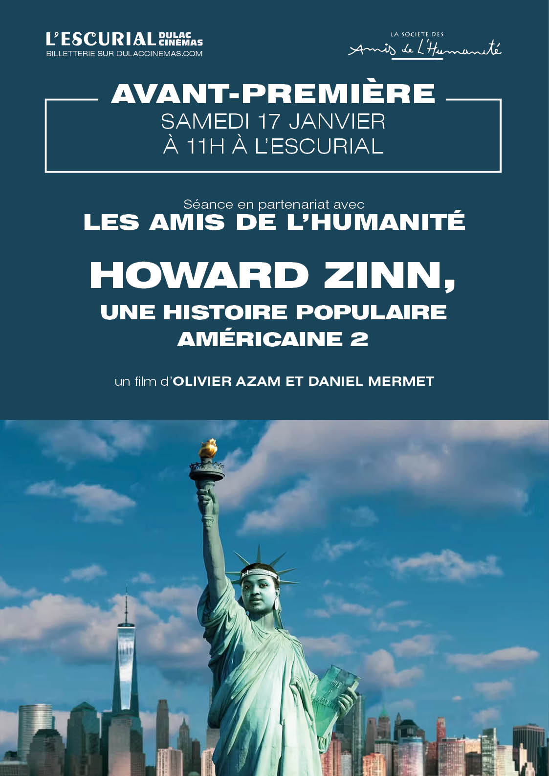 AVANT-PREMIÈRE AVEC LES AMIS DE L'HUMANITÉ : HOWARD ZINN, UNE HISTOIRE POPULAIRE AMÉRICAINE 2 d'Olivier Azam et Daniel Mermet