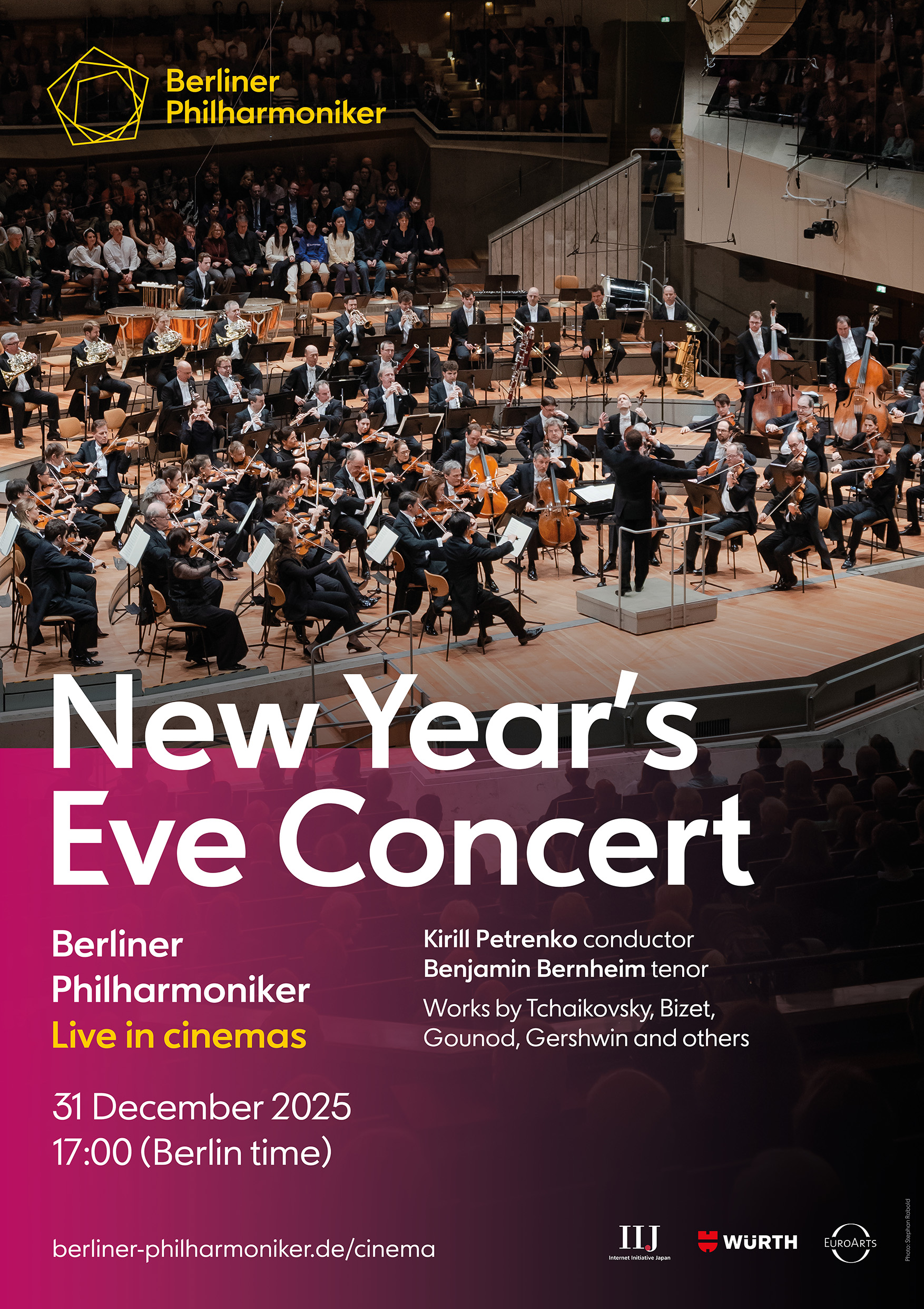 CONCERT DU RÉVEILLON en direct du Berliner Philharmoniker avec Kirill Petrenko et Benjamin Bernheim