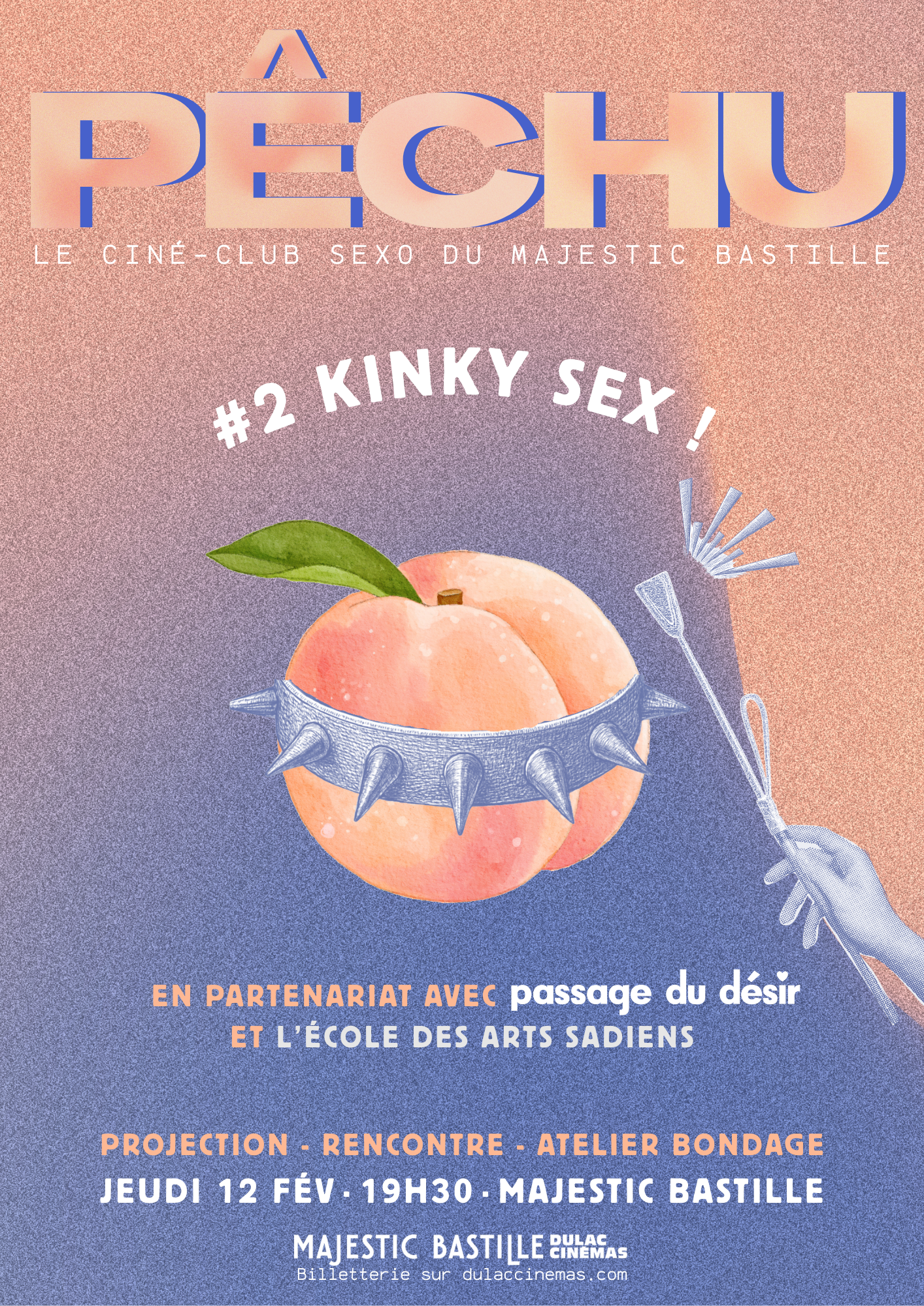 PÊCHU, le ciné-club sexo : Kinky Sex ! Projection de 50 nuances de Grey, suivie d'une discussion et d'un atelier bondage avec aXelle de Sade de l'École des Arts Sadiens