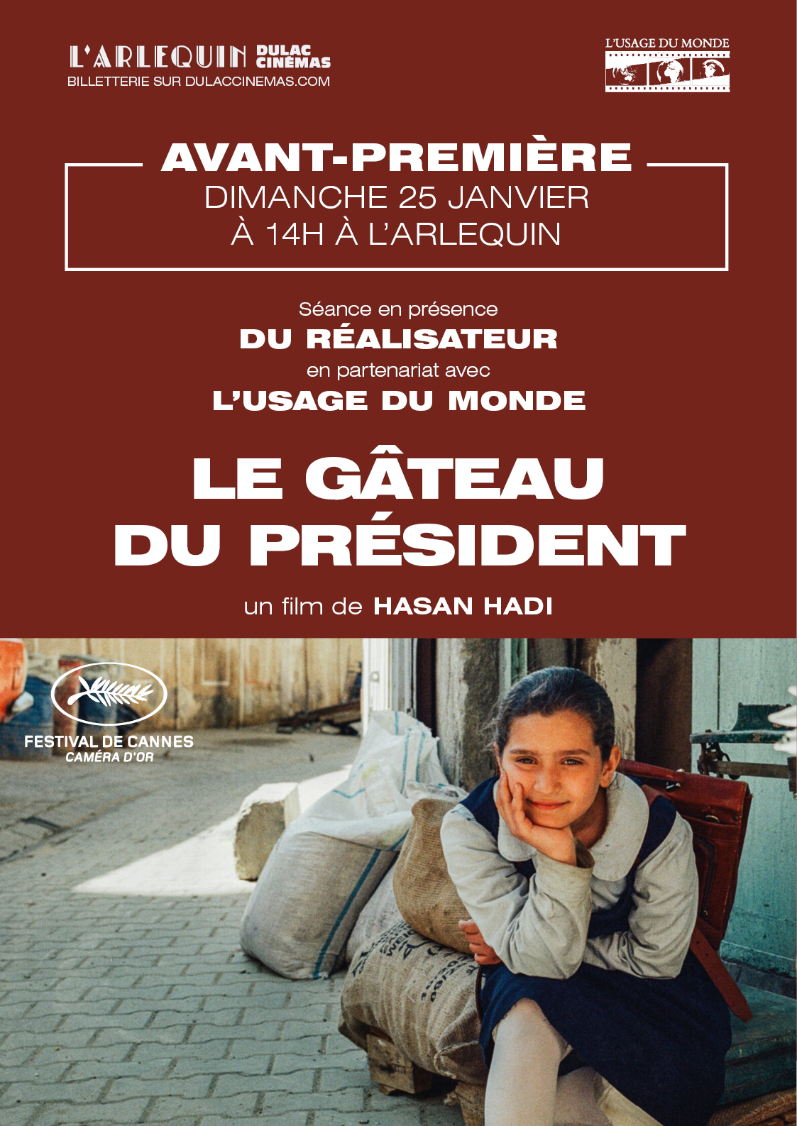 AVANT-PREMIÈRE : LE GÂTEAU DU PRÉSIDENT de Hasan Hadi, en présence du réalisateur et en partenariat avec L'Usage du Monde