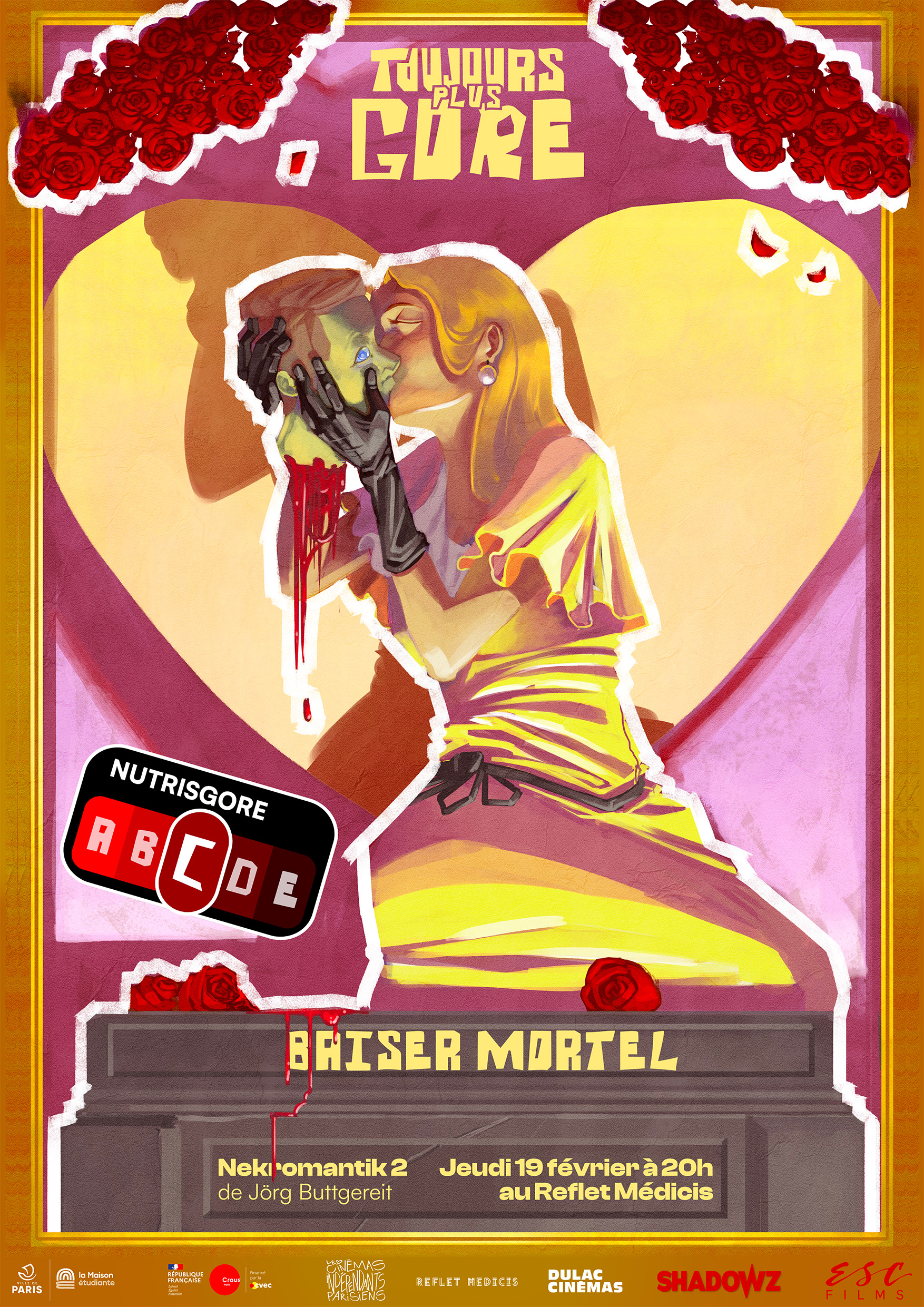 TOUJOURS PLUS... GORE :  NEKROMANTIK 2 de Jorg Buttgereit, précédé de l'avant-première de HOTEL ACROPOLE de Sarah Lasry en présence de l'équipe du film