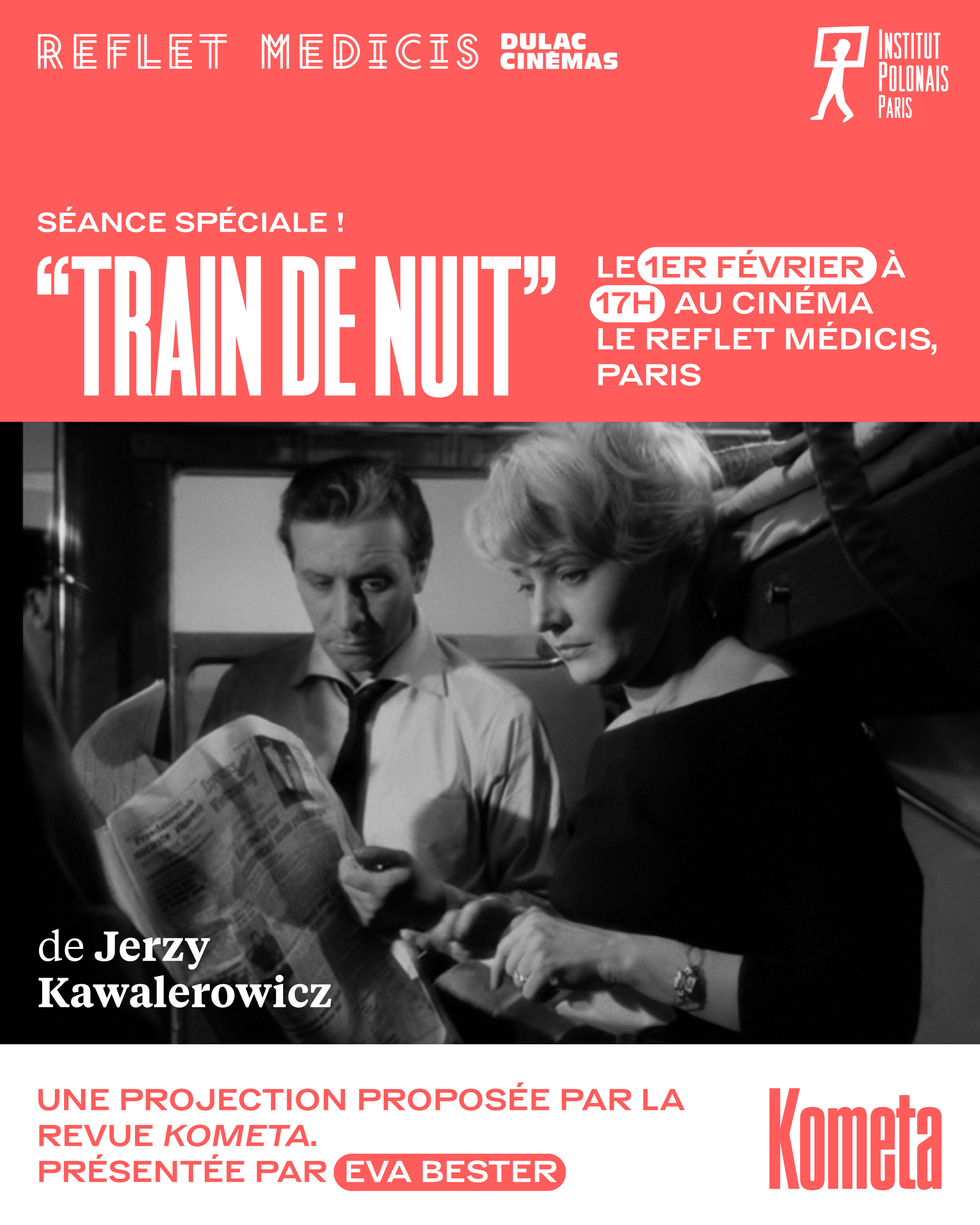 Séance spéciale avec la revue Kometa : TRAIN DE NUIT de Jerzy Kawalerowicz présentée par Eva Bester