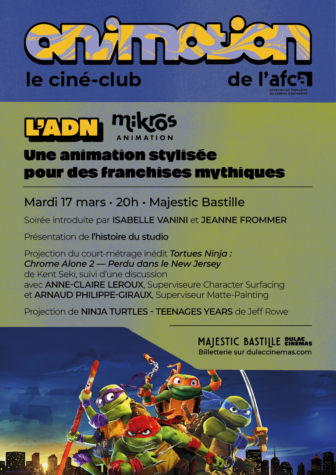 ANIMOTION n°2 : L'ADN MIKROS : une animation stylisée pour des franchises mythiques - LES TORTUES NINJA