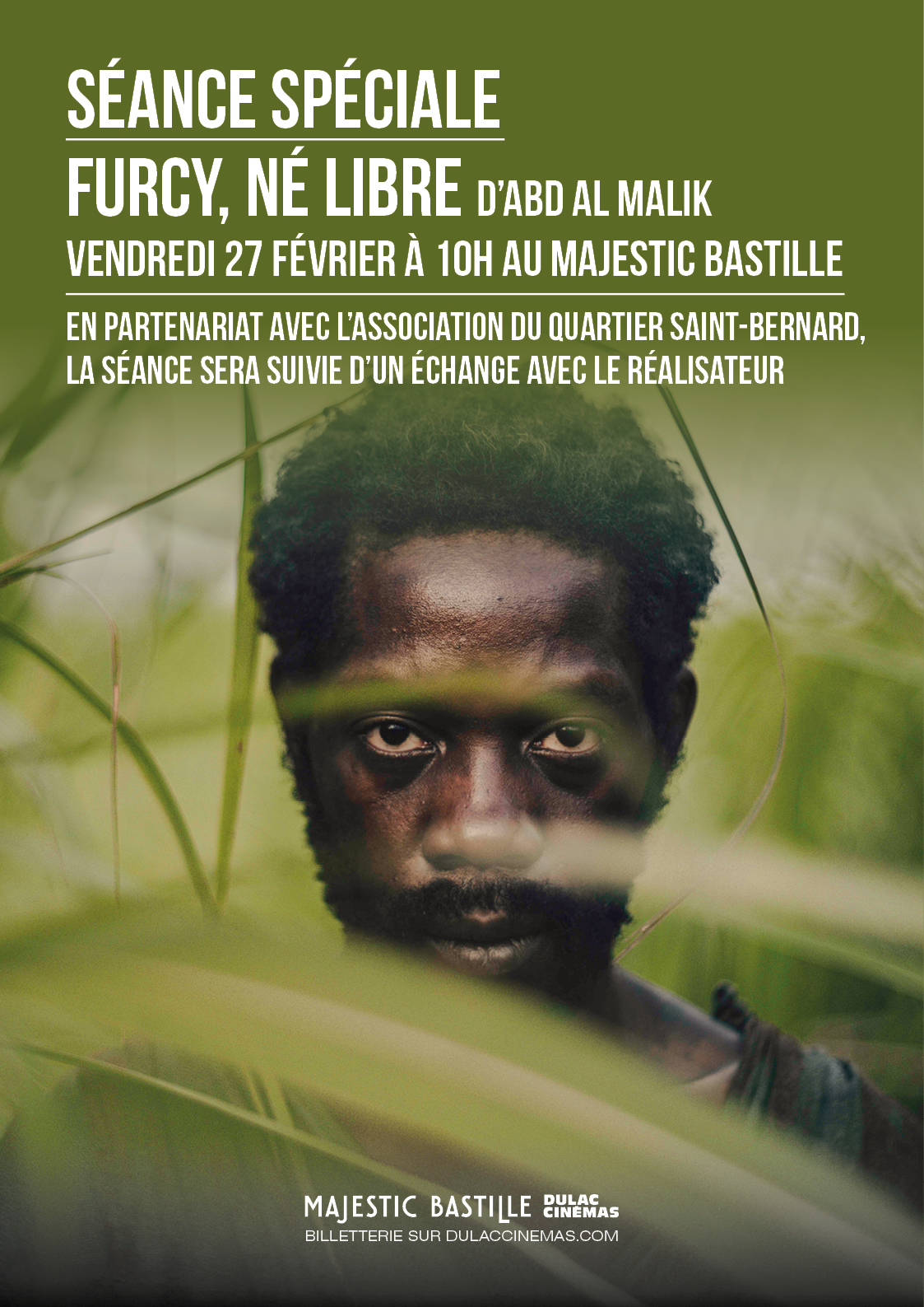 SÉANCE SPÉCIALE : FURCY, NÉ LIBRE d'Abd al Malik, en partenariat avec l'association du Quartier Saint-Bernard, suivie d'un échange avec le réalisateur