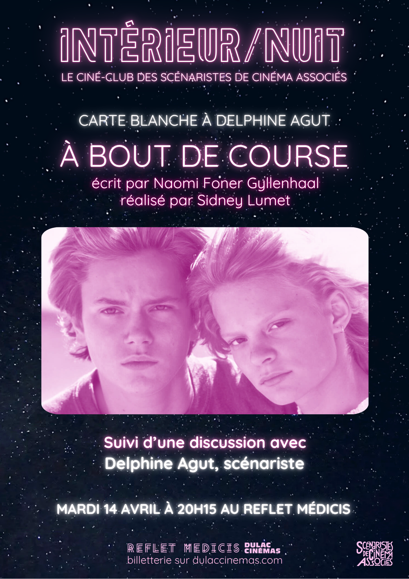 INTÉRIEUR / NUIT: À BOUT DE COURSE suivi d'une discussion avec Delphine Agut, scénariste