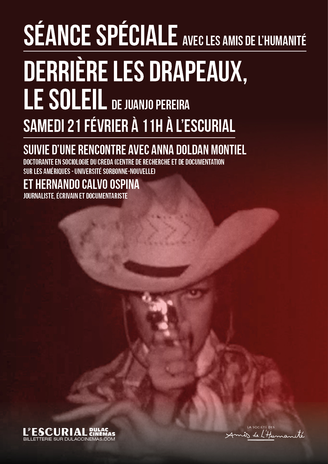 AVEC LES AMIS DE L'HUMANITÉ : DERRIÈRE LES DRAPEAUX, LE SOLEIL de Juanjo Pereira, suivi d'une rencontre avec Anna Doldan Montiel et Hernando Calvo Ospina