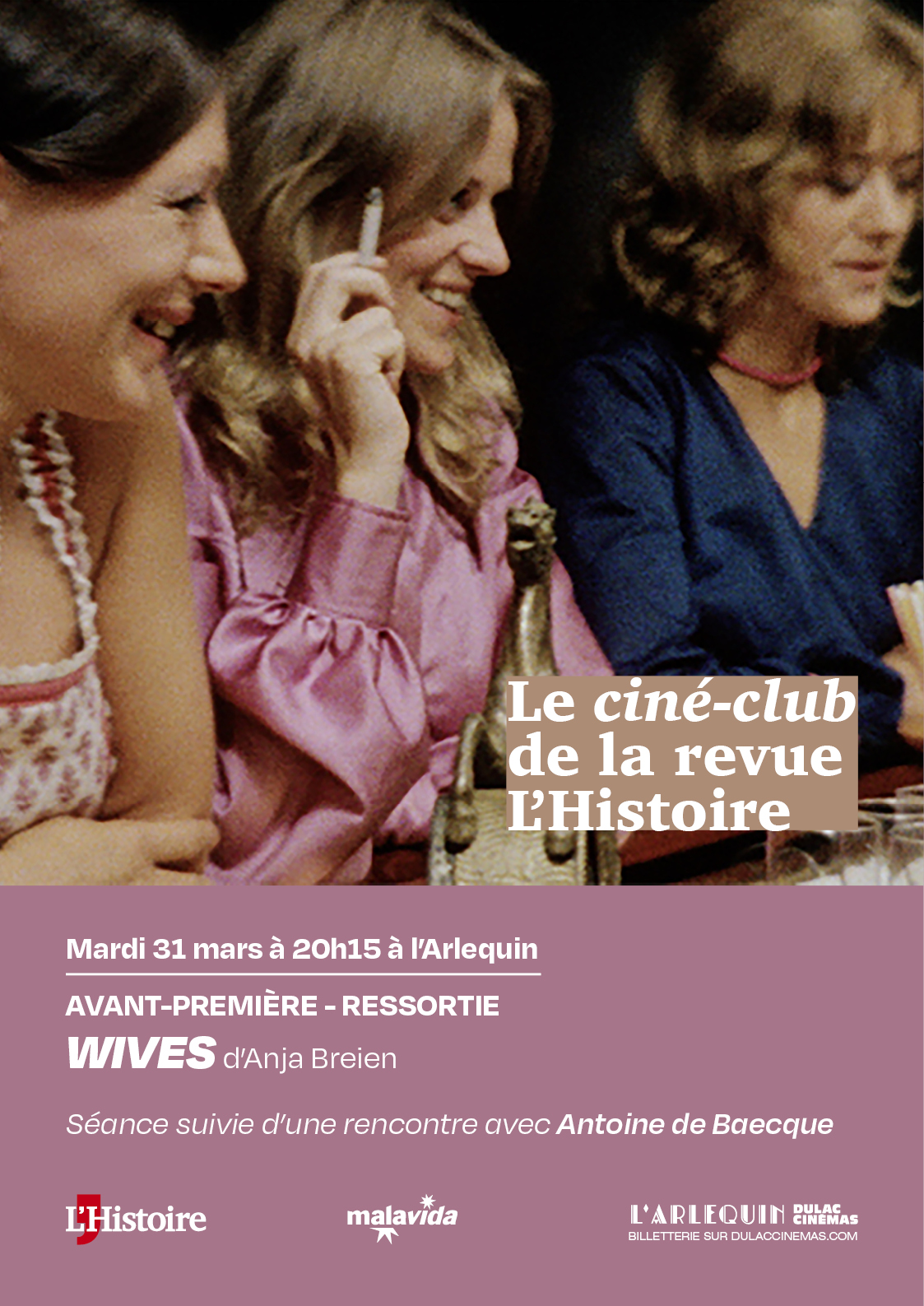 LE CINÉ-CLUB DE LA REVUE L'HISTOIRE / AVANT-PREMIÈRE - RESSORTIE : WIVES d'Anja Breien, suivi d'une discussion avec Antoine de Baecque