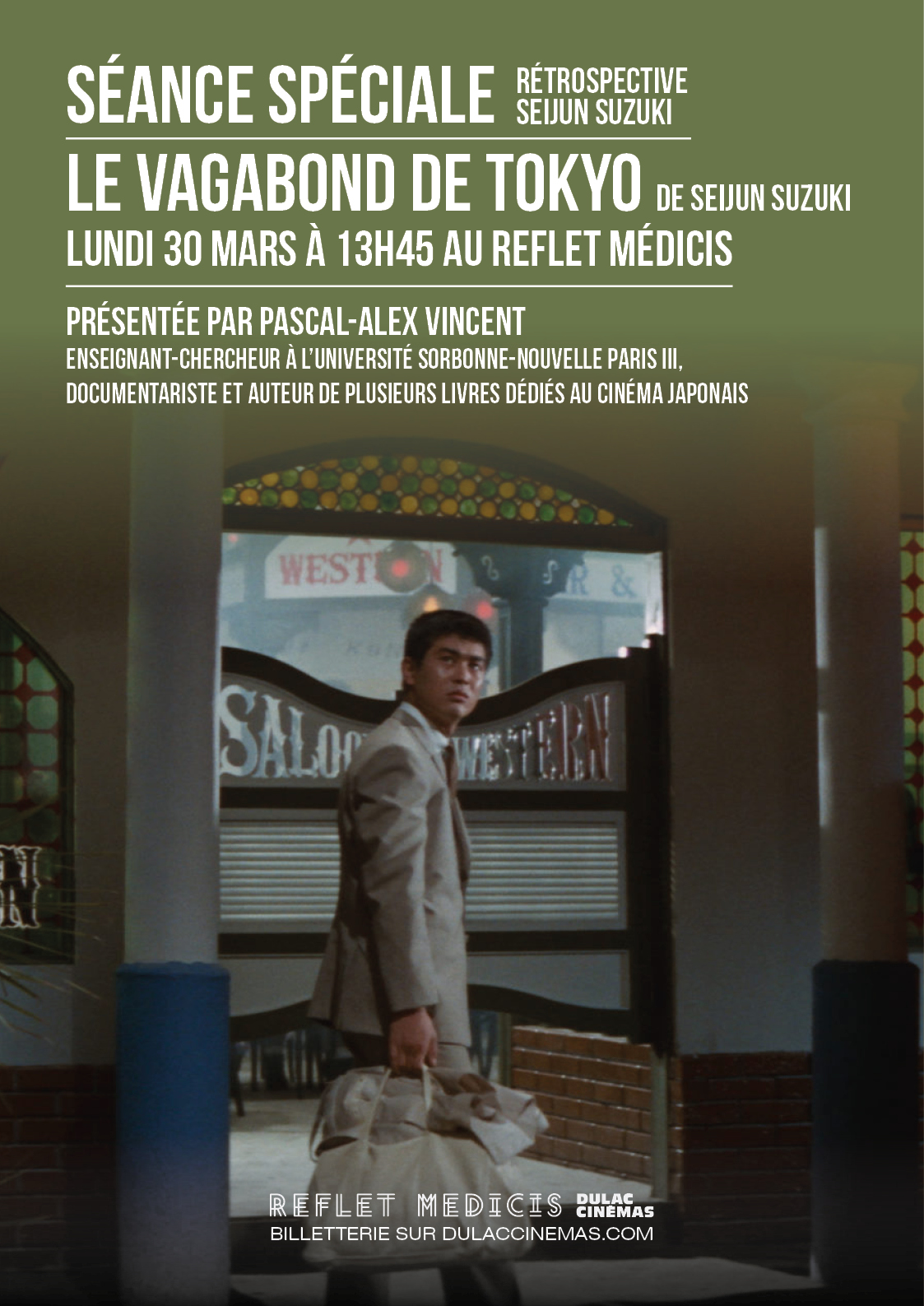 SÉANCE SPÉCIALE - Rétrospective Seijun Suzuki : LE VAGABOND DE TOKYO, présentée par Pascal-Alex Vincent