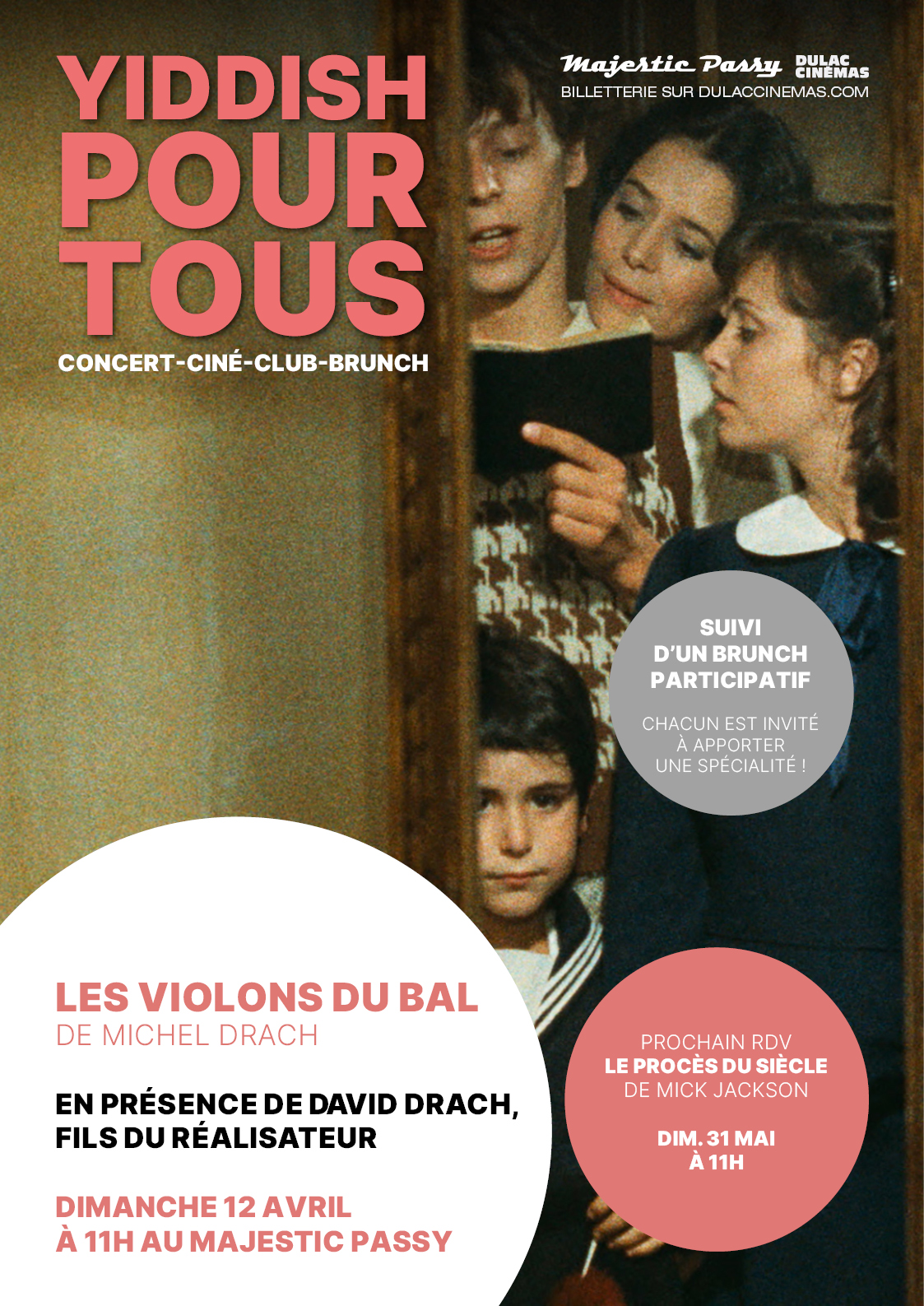 YIDDISH POUR TOUS : LES VIOLONS DU BAL de Michel Drach, en présence de David Drach, du fils du réalisateur