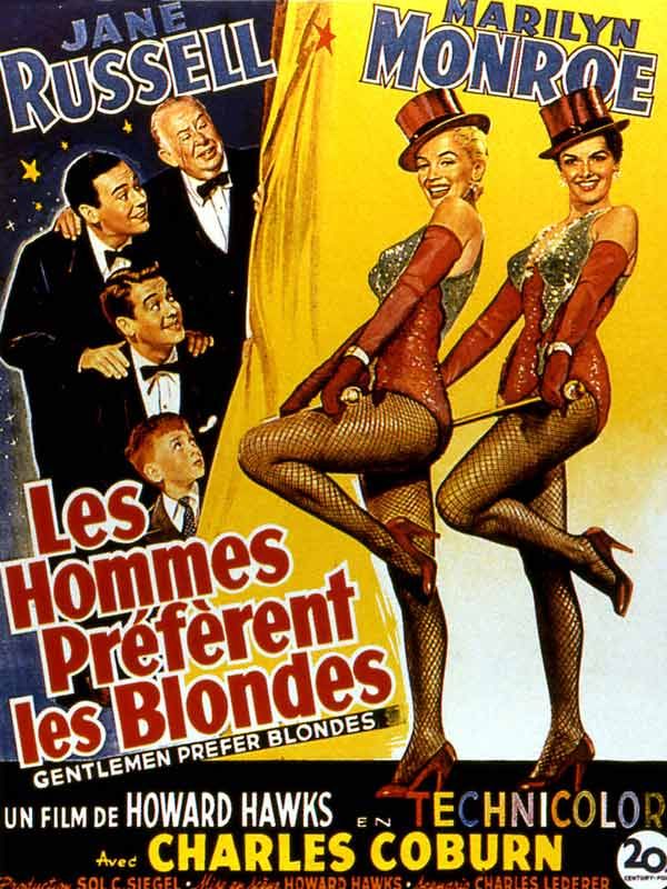 les hommes preferent les blondes, Olvier Minne, Howard Hawks, Jane Russel, Marylin Monroe