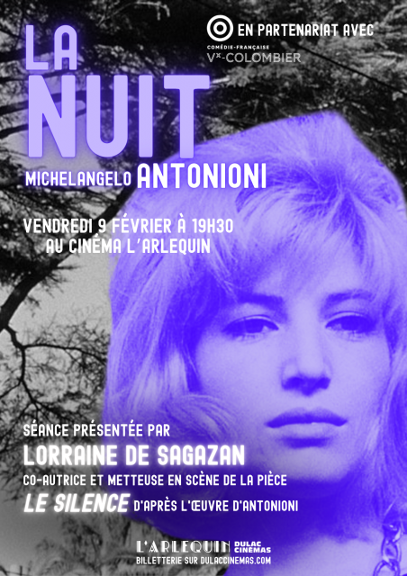 LA NUIT de Antonioni, présenté par la metteuse en scène Lorraine de Sagazan, en partenariat avec le Théâtre du Vieux-Colombier