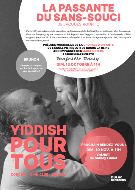 Ciné-club Yiddish pour tous - La passante du sans-souci de Jacques Rouffio