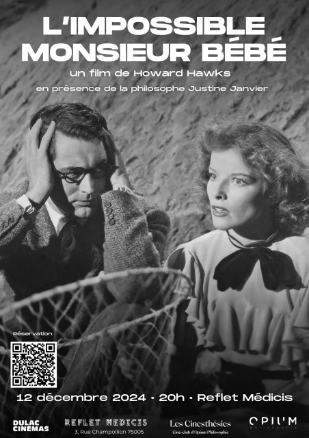 Les Cinesthésies d'Opium Philosophie : L'Impossible Monsieur Bébé de Howard Hawks, en présence de la philosophe Justine Janvier