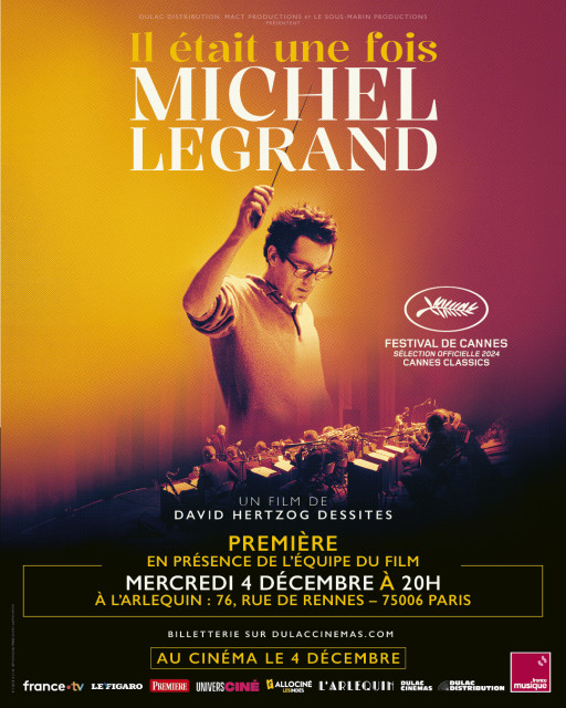 Affiche de la première du film Il était une fois Michel Legrand